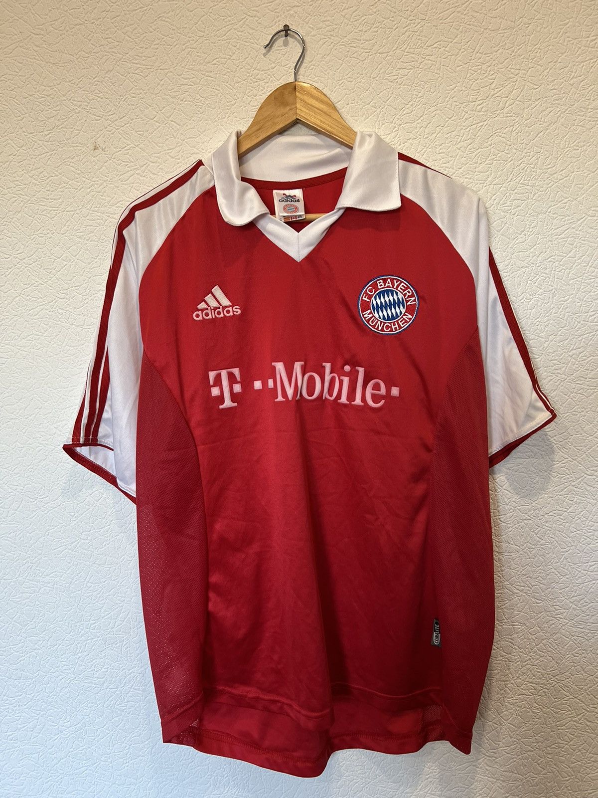 Adidas × Vintage Ze. Roberto Bayern Munich Adidas 2003/2004 Kit Home Jersey Size US XL / EU 56 / 4 - 1 Thumbnail