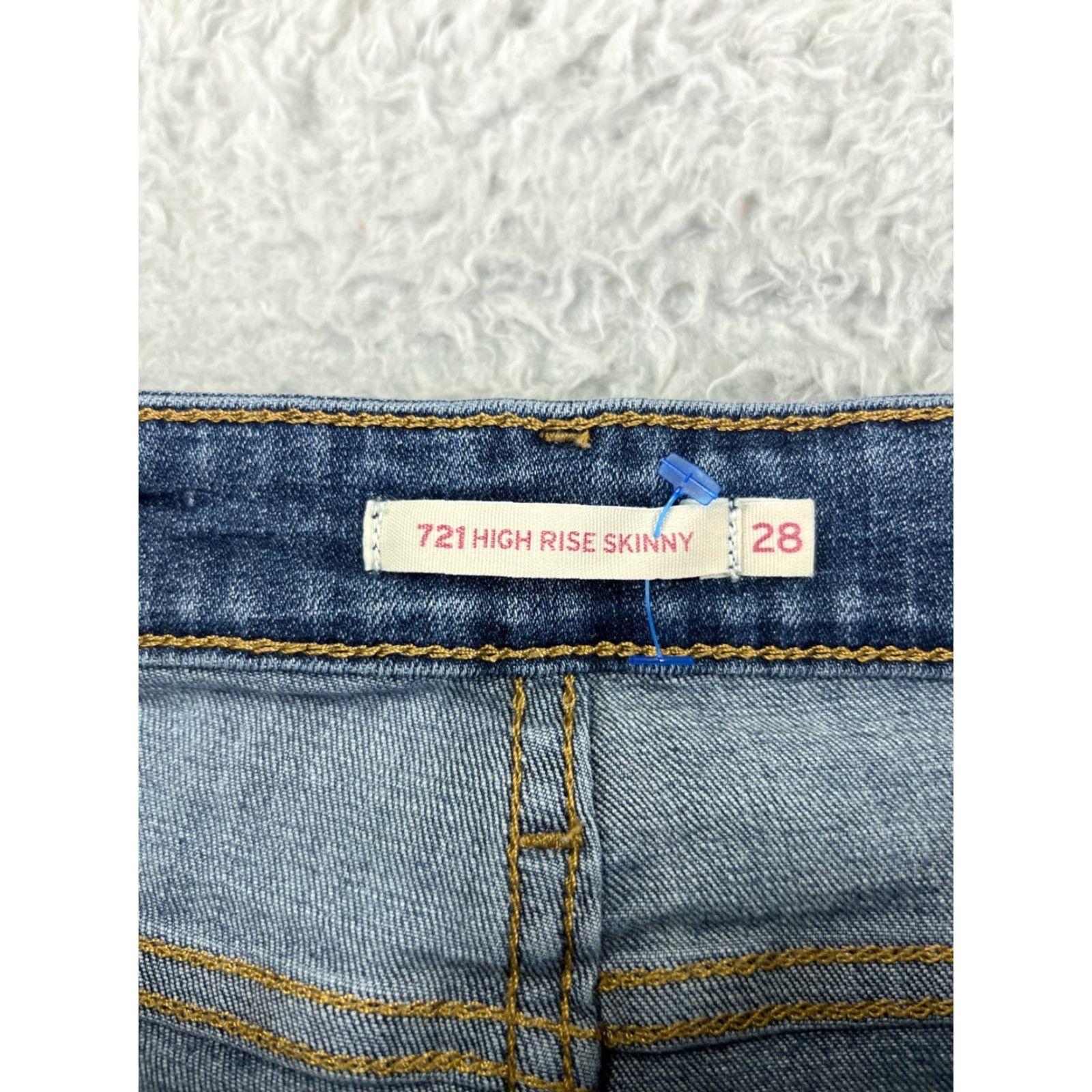 Levi's Levi's Women’s Skinny Jeans 28 Blue Denim High Rise 700 Series Retro Style Size 28" / US 6 / IT 42 - 6 Thumbnail