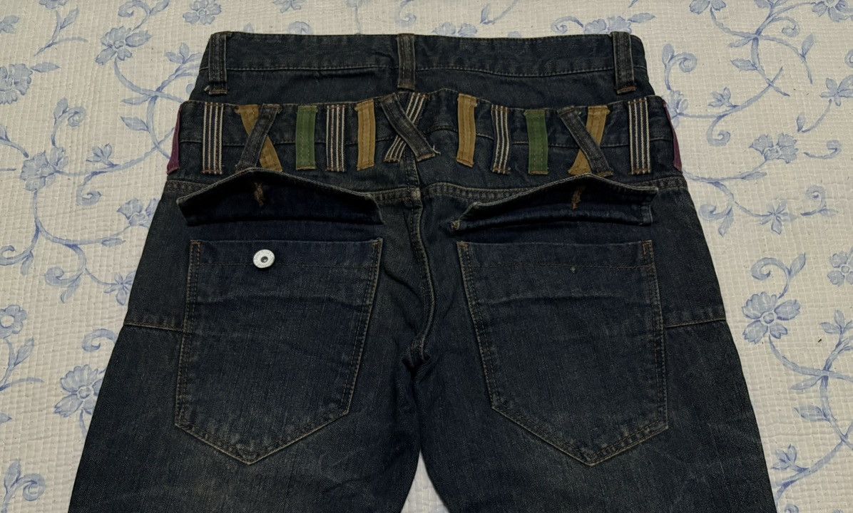 Japanese Brand Japanese Doublefocus Double Waist Jeans Low Flared Denim Size US 31 - 15 Thumbnail
