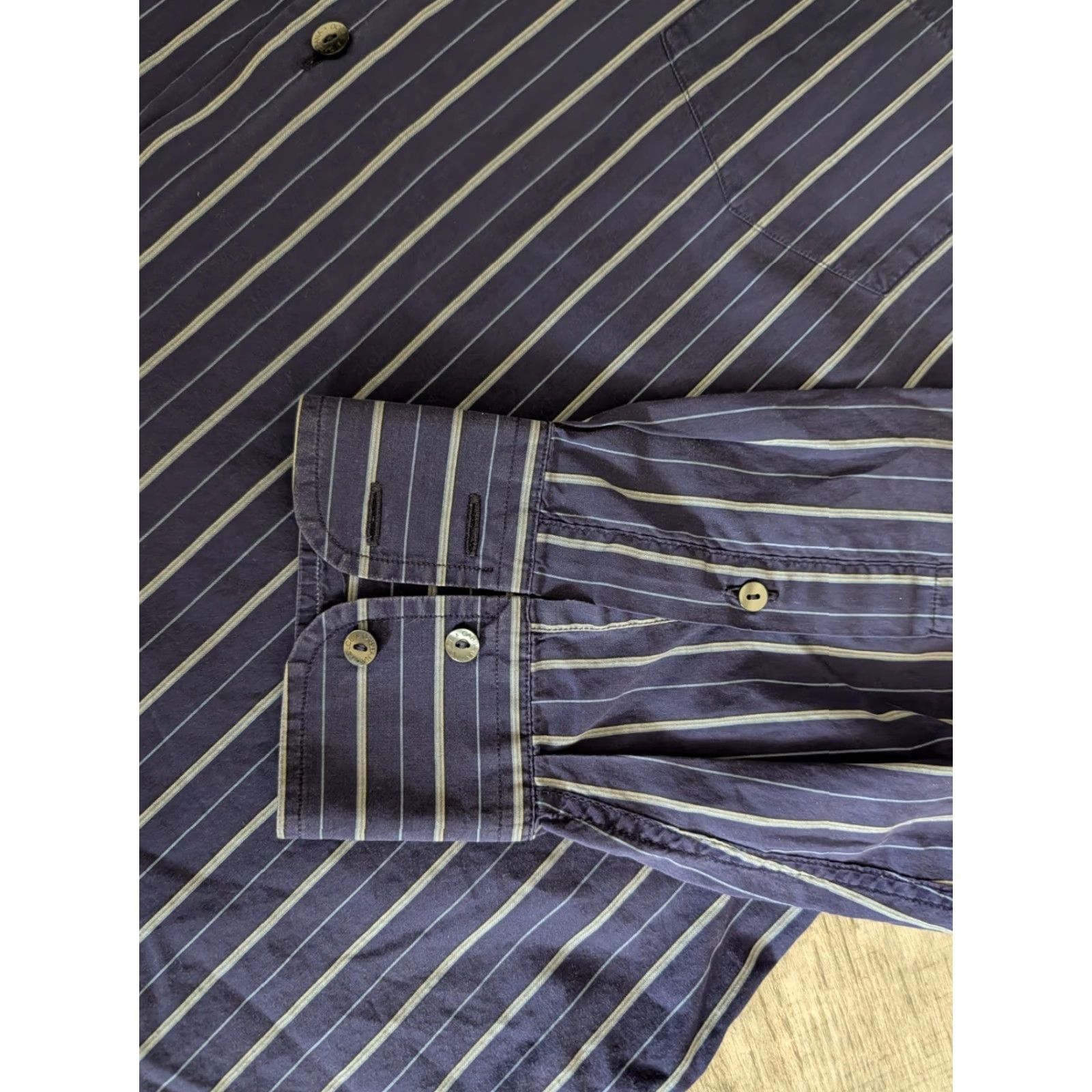 Dolce & Gabbana Dolce & Gabbana Button Up Shirt Men 17.5-44 Blue Striped Dress Shirt Button-Up Casual Formal Workwear Italian Brand Mens Size 46R - 3 Thumbnail