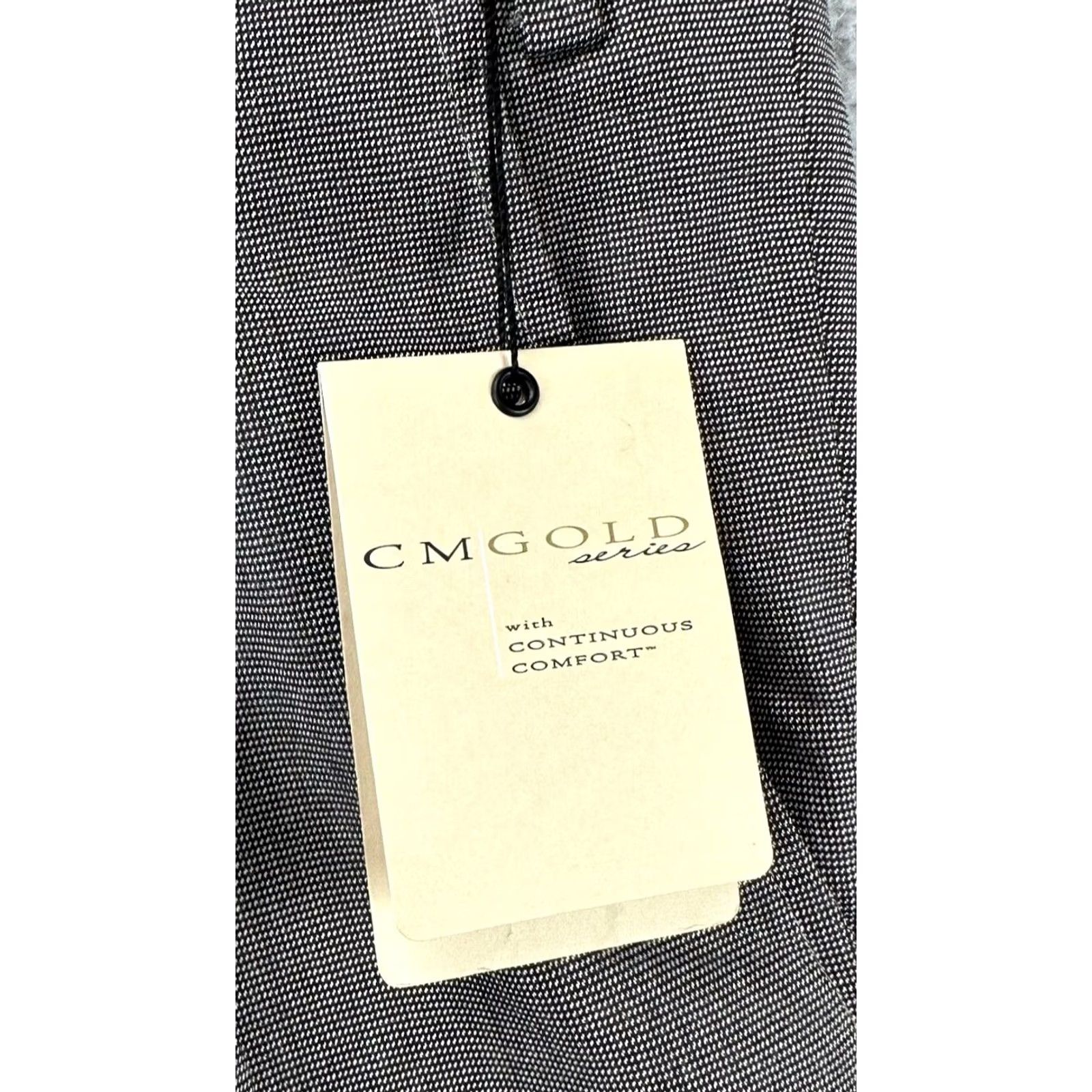 Vintage CM Gold Series Pants Mens 48R Black White Pin Check Dress Pleated Straight Pants Mens Regular 48R Black/White Check Dress Pants Mens Size US 32 / EU 48 - 7 Thumbnail