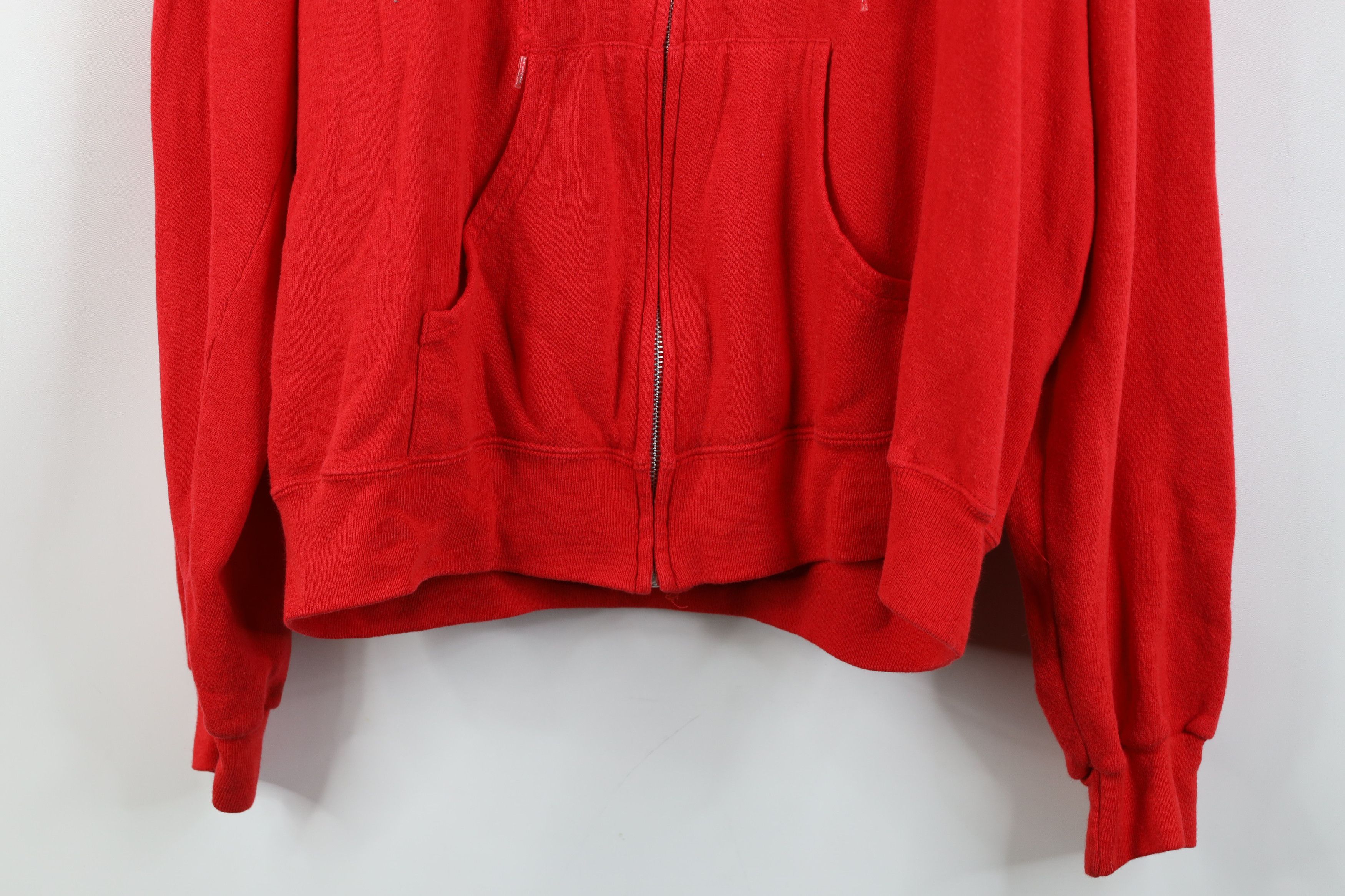 Vintage Vintage 80s 90s Streetwear Full Zip Hoodie Sweatshirt USA Size US XL / EU 56 / 4 - 3 Thumbnail