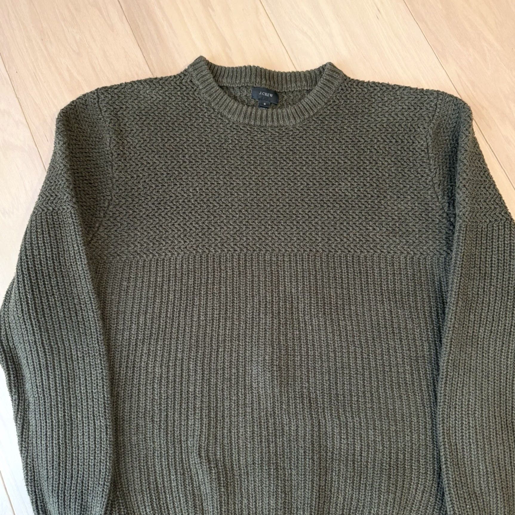 J.Crew J.CREW Sweater Small Olive Green Cotton Knit Pullover Crew Neck Knit Style 90s Art Aztec Classic USA Men Mens Size US S / EU 44-46 / 1 - 4 Thumbnail