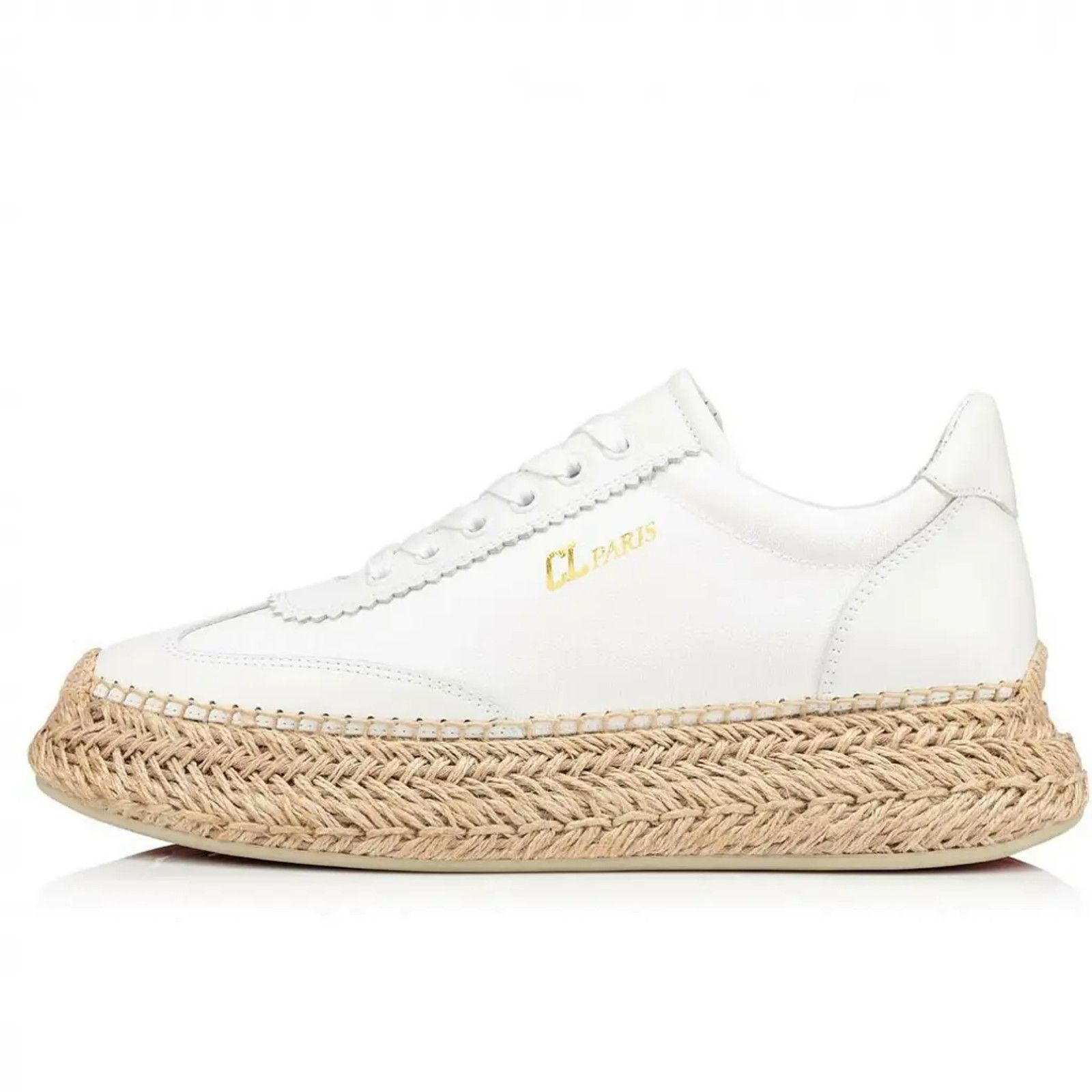 Christian Louboutin Christian Louboutin Flat White Bianco Platform Sneaker 40 Size US 10 / IT 40 - 3 Thumbnail