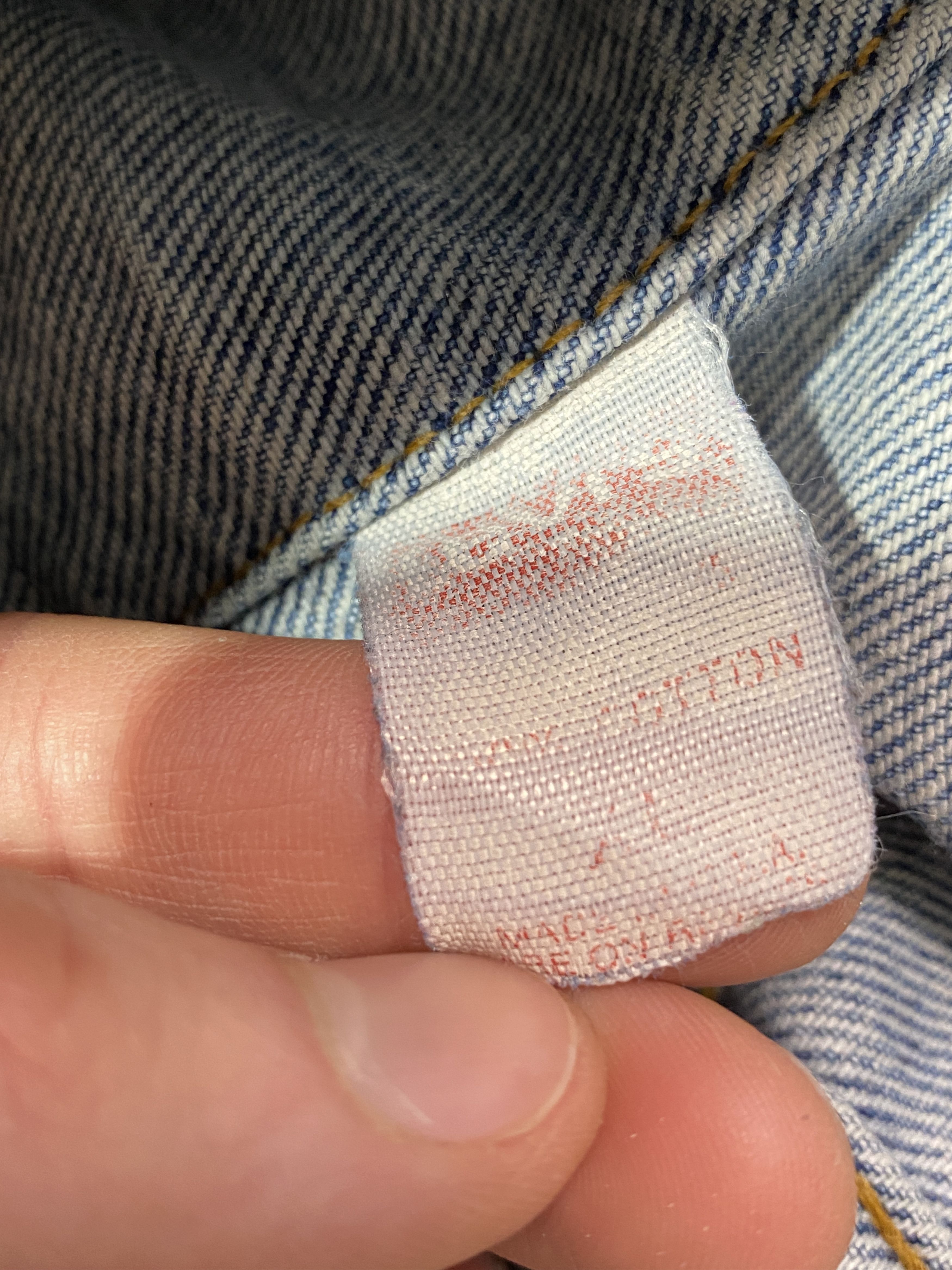 Levi's Vintage 90s Made In USA Levis Denim Jacket Size US S / EU 44-46 / 1 - 12 Thumbnail