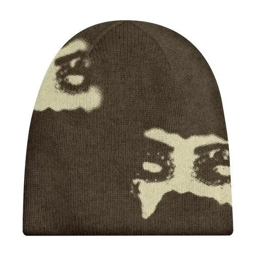 VIBE Graphic Y2K Beanie Hat Knitted cartoon Punk hip Hop winter Size ONE SIZE - 8 Thumbnail