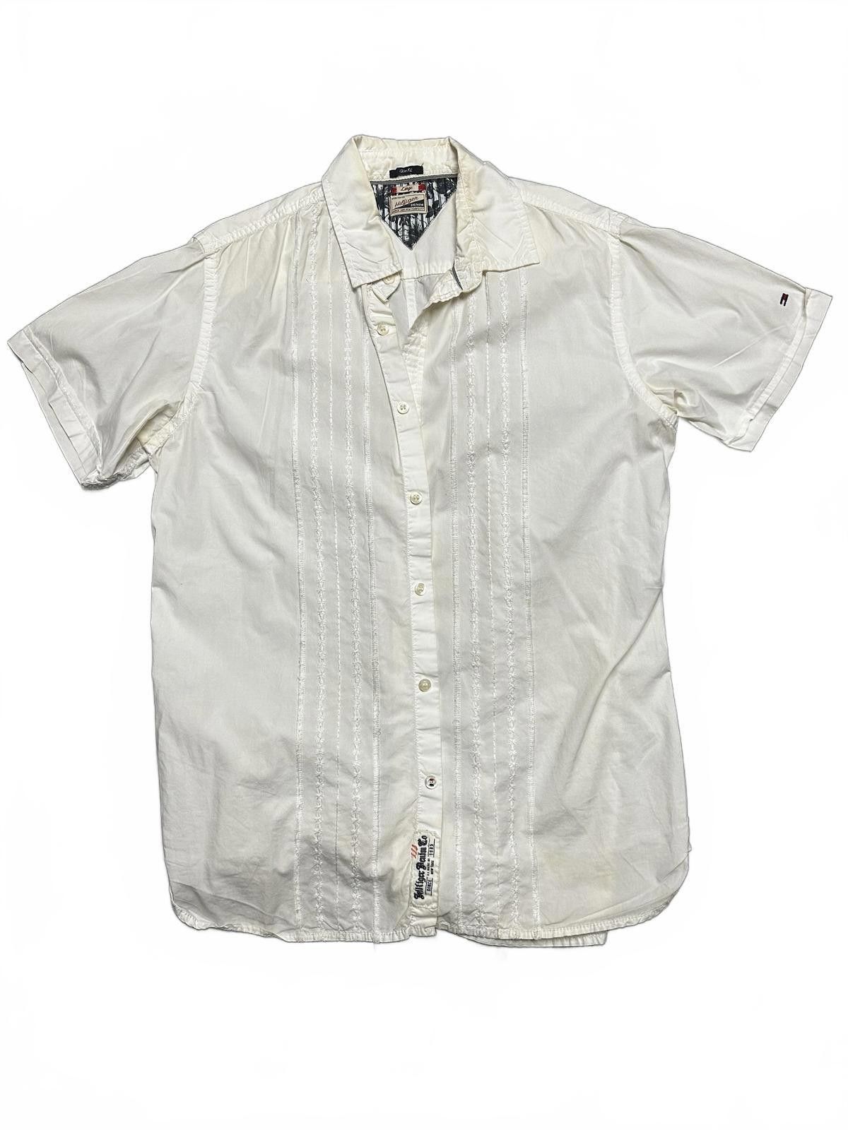 Tommy Hilfiger Tommy Hilfiger Short Sleeve Shirt - Classic White Design Size US L / EU 52-54 / 3 - 2 Thumbnail