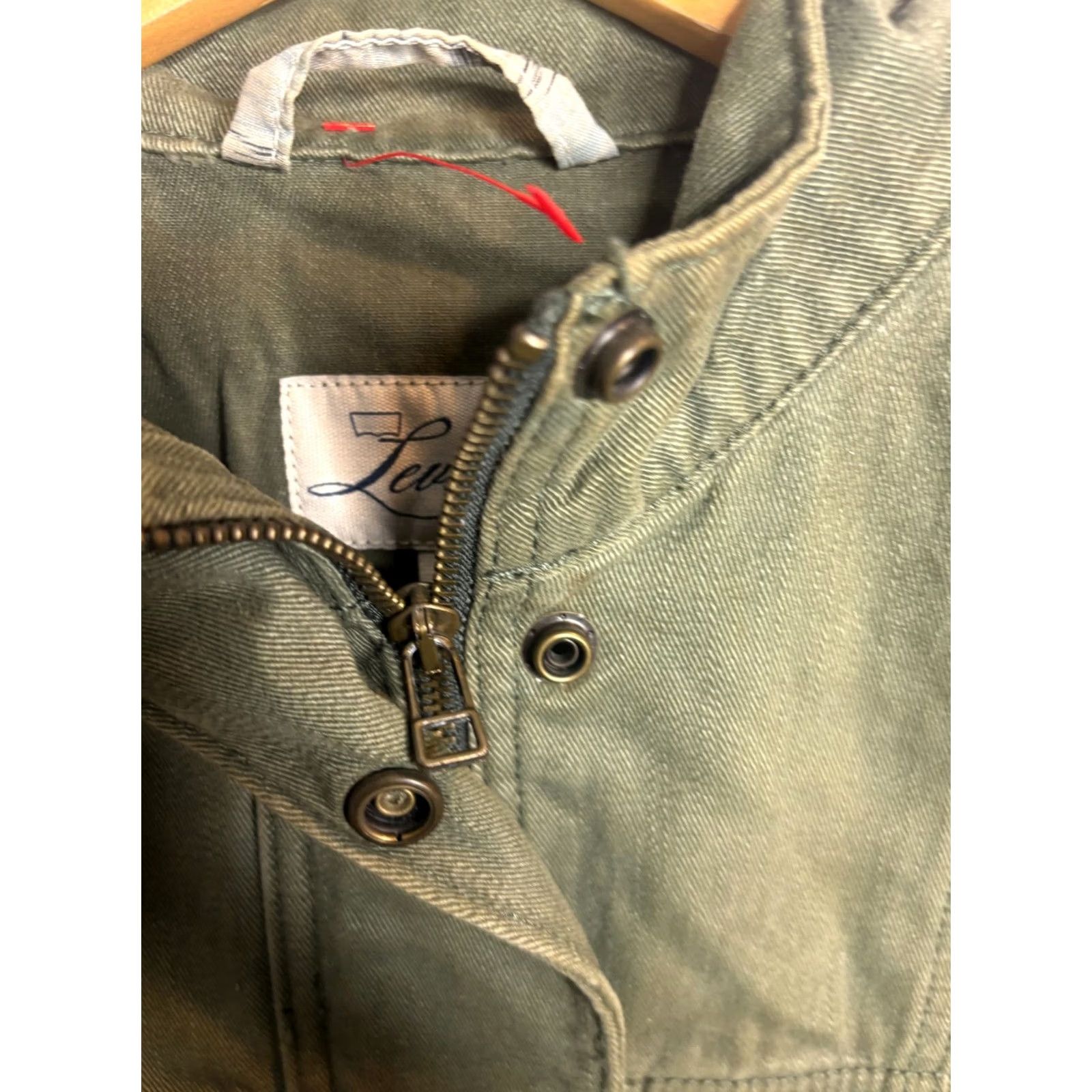 Levi's Levi's Jacket Womens Size Medium Green Utility Full Zip Snap On 5414 Size M / US 6-8 / IT 42-44 - 3 Thumbnail