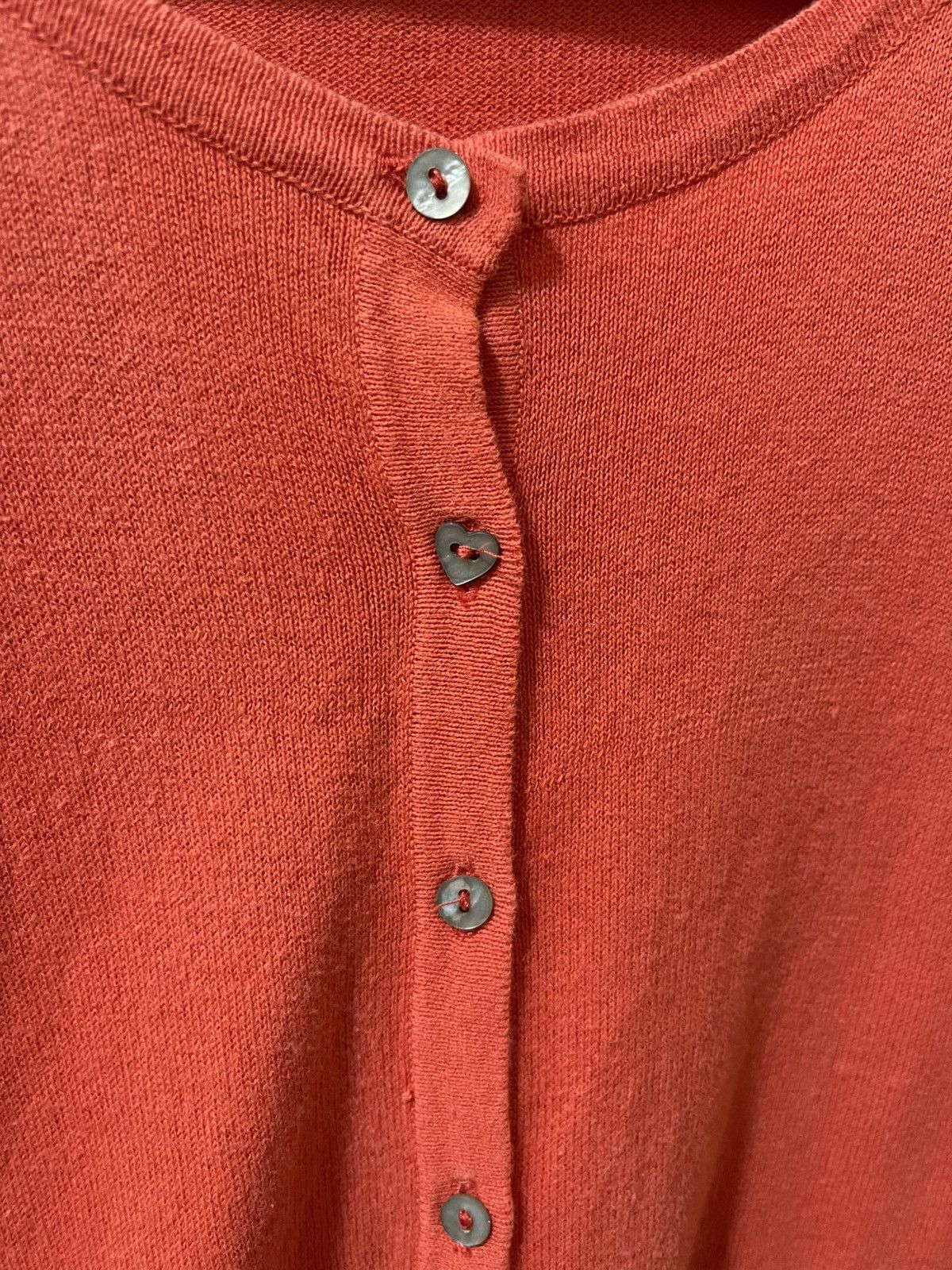 Japanese Brand Earth Music & Ecology Light Orange Knitwear Cardigan #S1204 Size S / US 4 / IT 40 - 3 Thumbnail