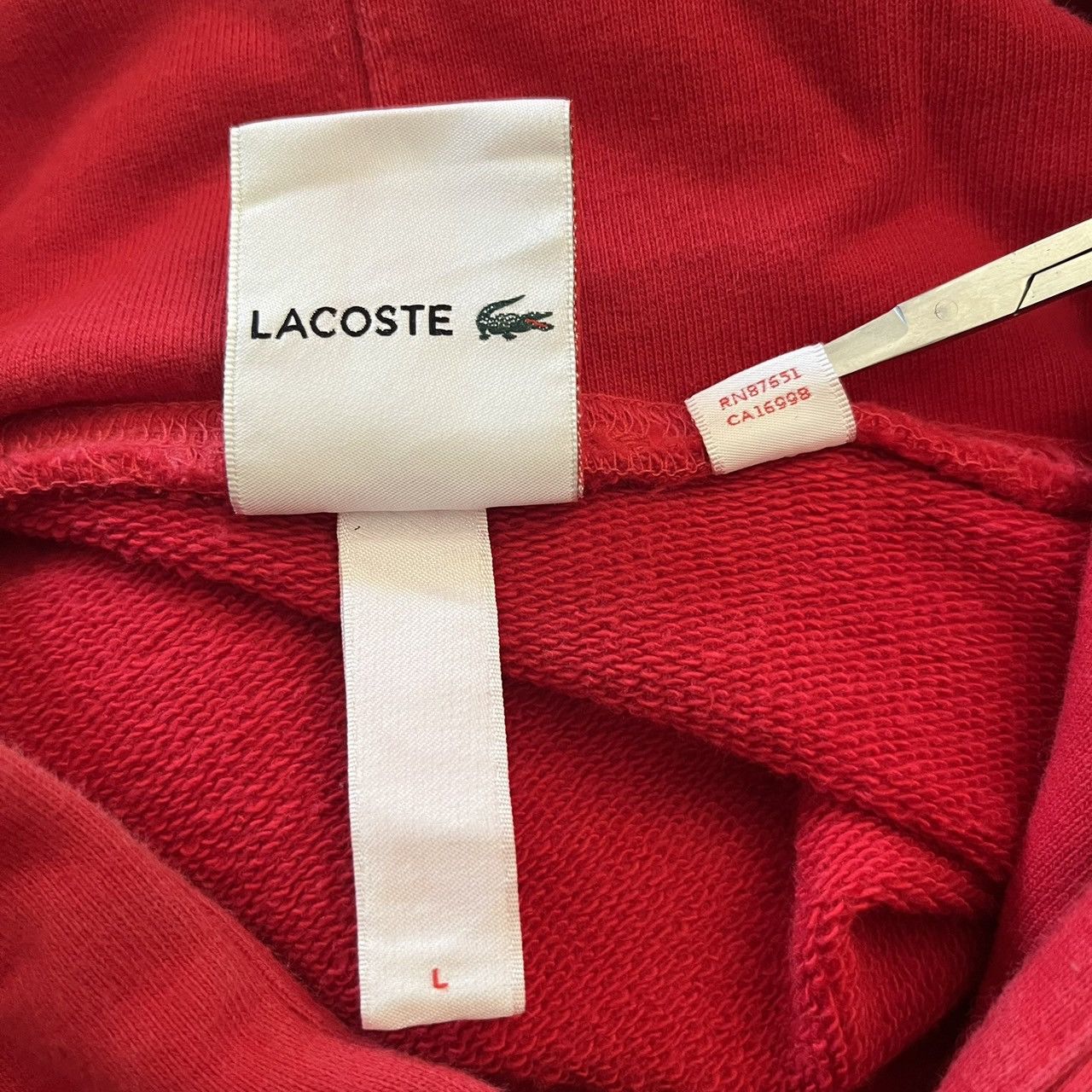 Supreme Supreme Lacoste Hooded Sweatshirt Red Size US L / EU 52-54 / 3 - 6 Thumbnail