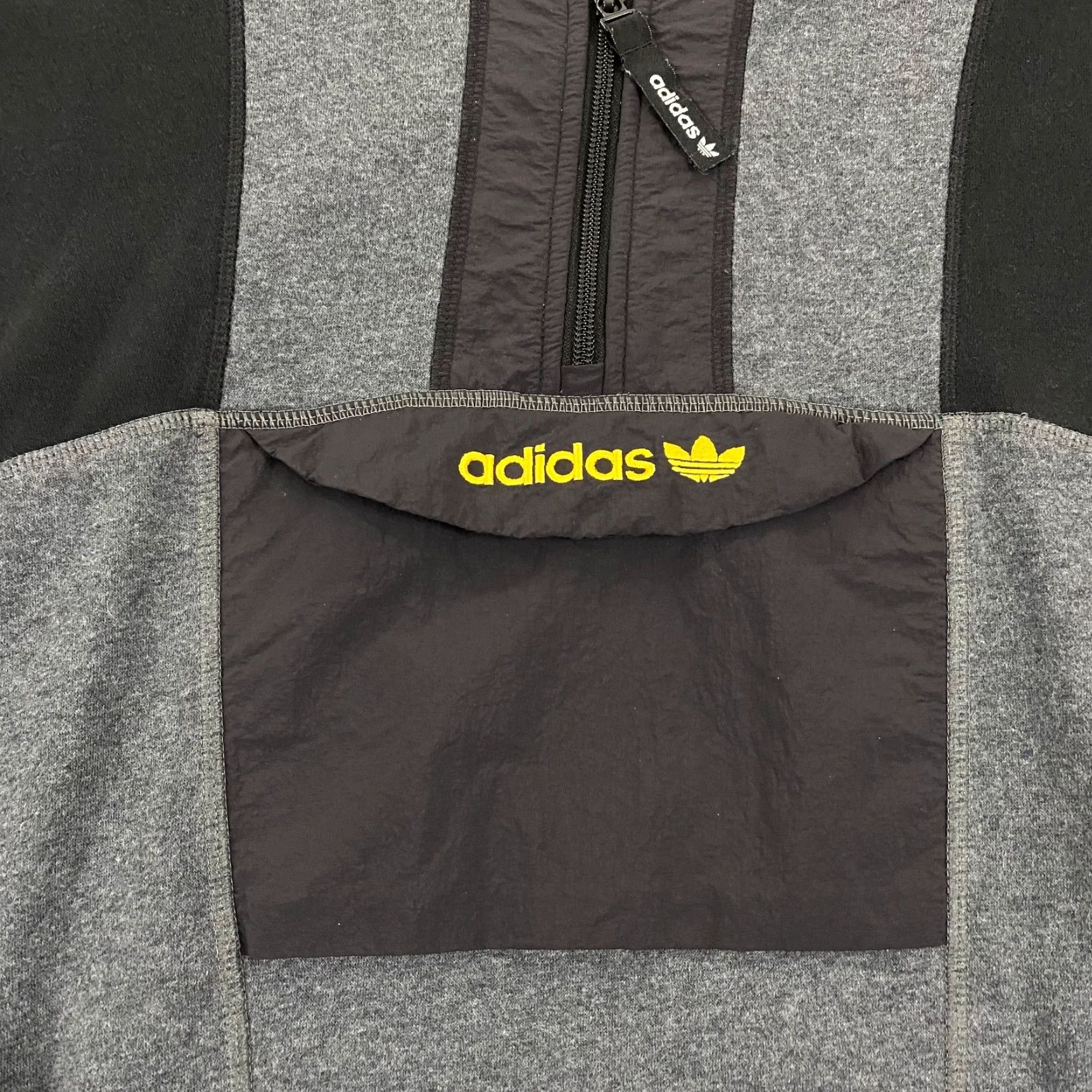 Adidas ADIDAS Jacket Mens XL Gray Black Sweatshirt Advantage Field Half Zip Pullover Size US XL / EU 56 / 4 - 2 Thumbnail