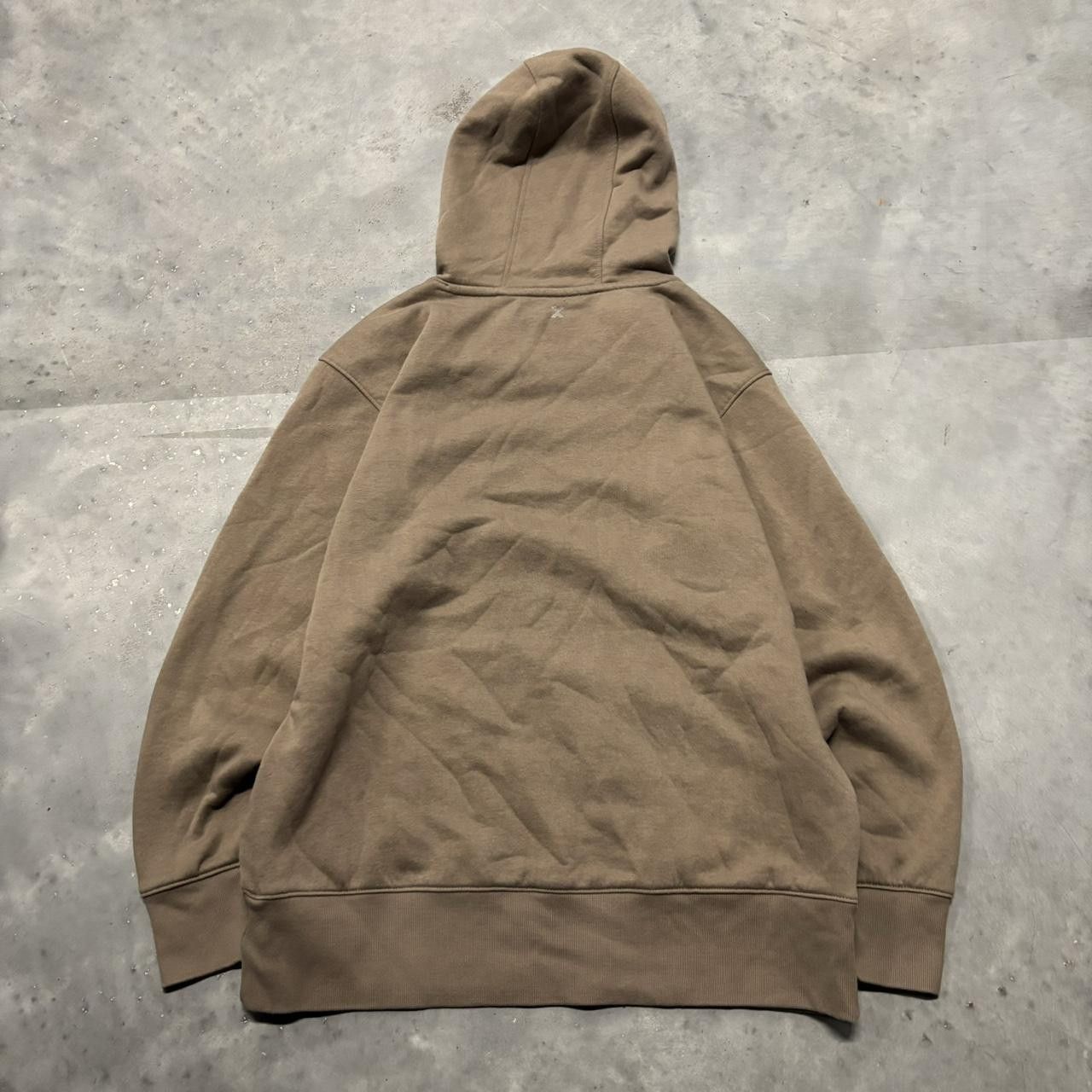 Japanese Brand × Vintage Crazy Vintage Y2K/2000s Light Brown Blank Essential Hoodie! Size US L / EU 52-54 / 3 - 7 Thumbnail