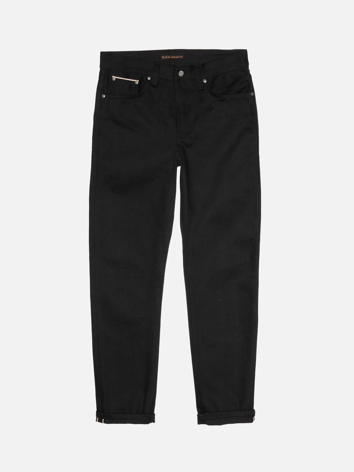 Nudie Jeans Steady Eddy II Dry Black Selvage Size US 32 / EU 48 - 5 Thumbnail