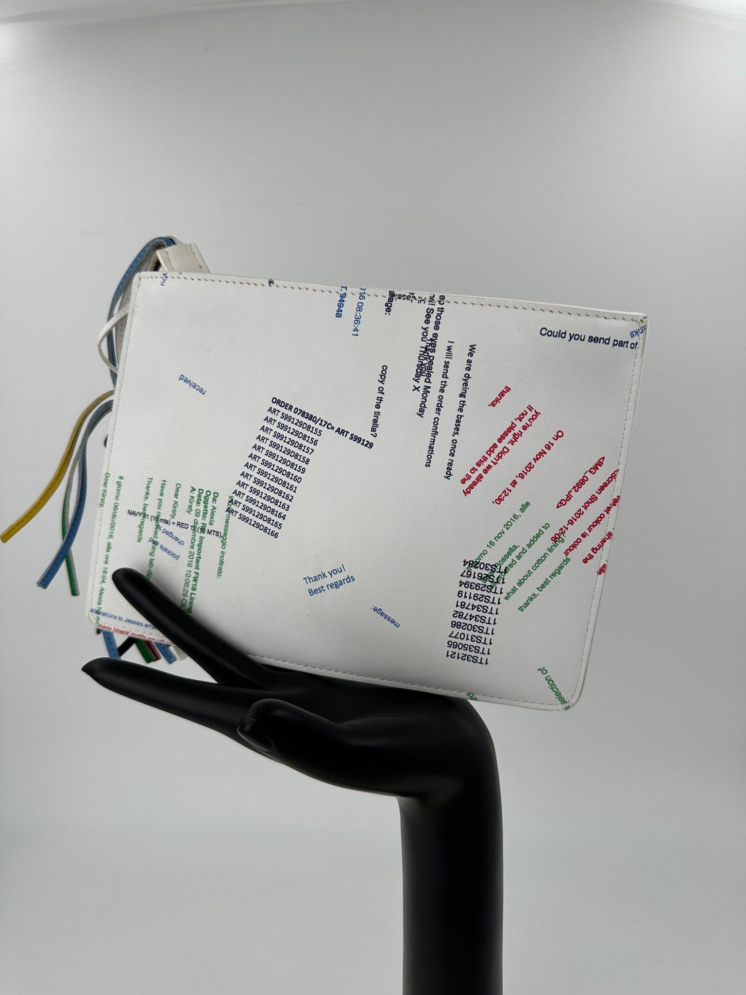 Ports 1961 White Leather Pouch With Colorful Tassel Size ONE SIZE - 7 Thumbnail