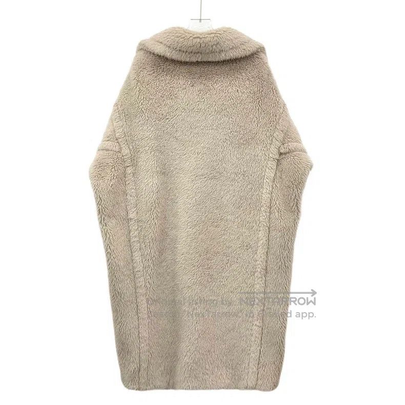 Max Mara Max Mara Light Brown Teddy Alpaca Hair Lapel Double Breast Size S / US 4 / IT 40 - 2 Thumbnail