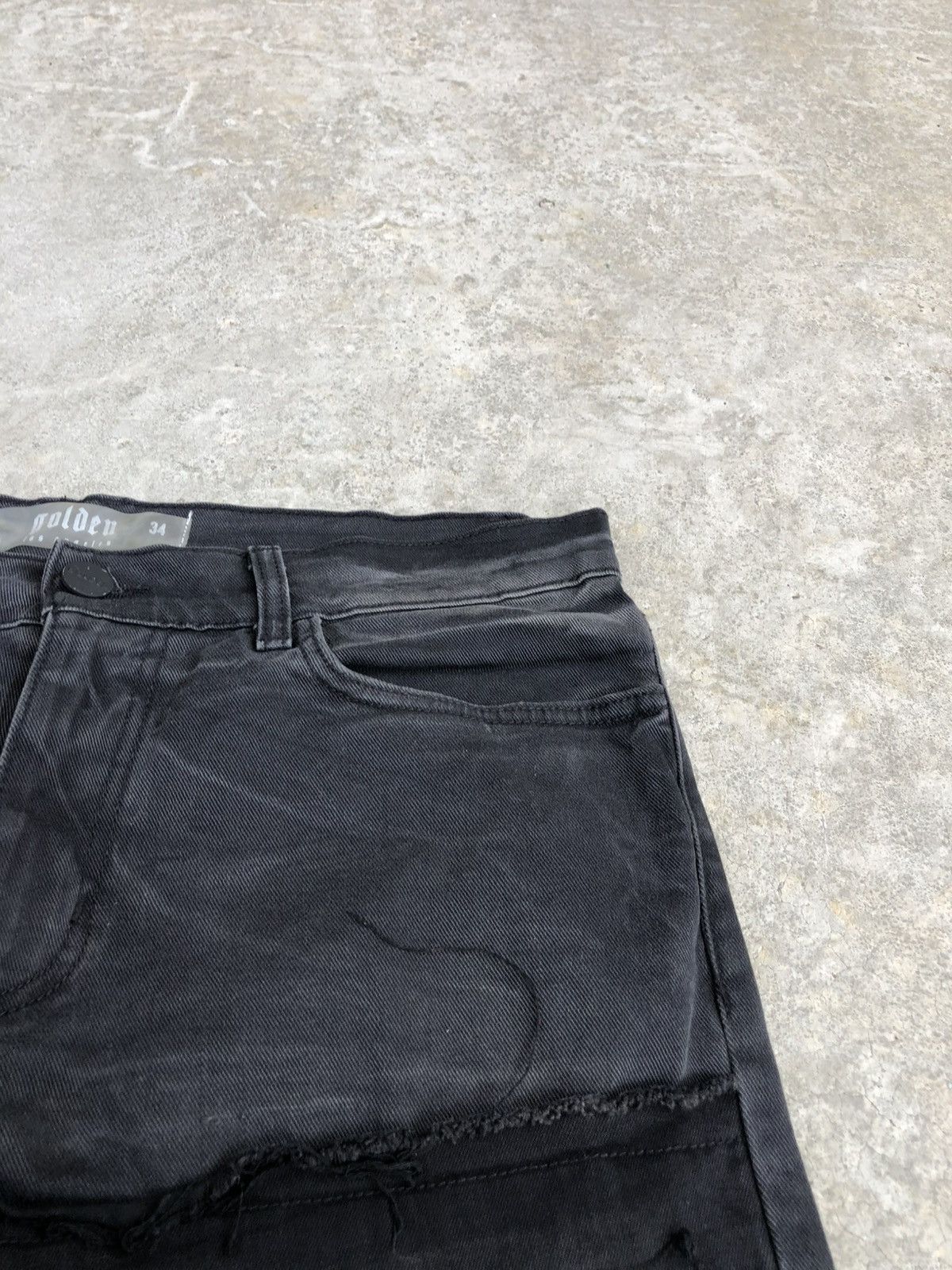 Japanese Brand Golden Flared Jeans Boro Patchwork Distressed Size US 34 / EU 50 - 14 Thumbnail