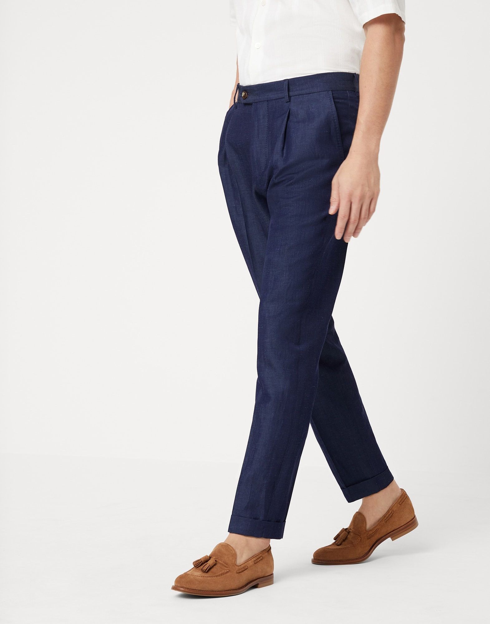 Brunello Cucinelli o1la1rc1a0425 Pants in Blue Size US 30 / EU 46 - 1 Thumbnail