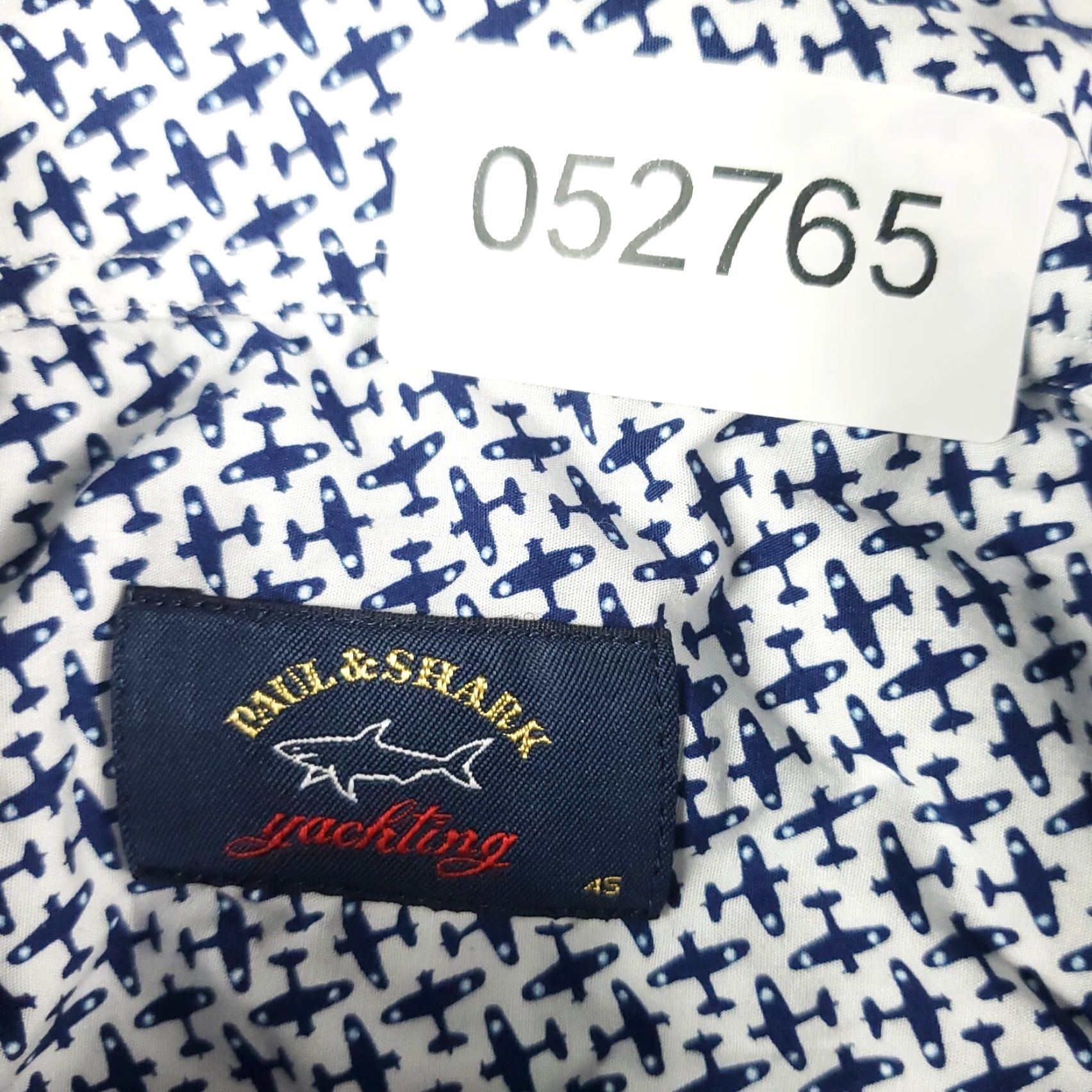 Paul & Shark Paul & Shark Shirt Mens 45 Blue Airplane All Over Print Button Up Long Sleeve Shirt, Button-Up, Geometric, Classic, Modern, Preppy, Fold? Size US XXL / EU 58 / 5 - 7 Thumbnail