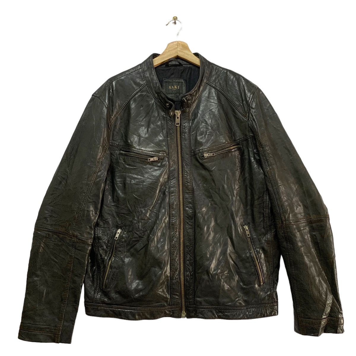 Genuine Leather Saki Sweden Motorcycles Leather Jacket Size US XL / EU 56 / 4 - 1 Thumbnail