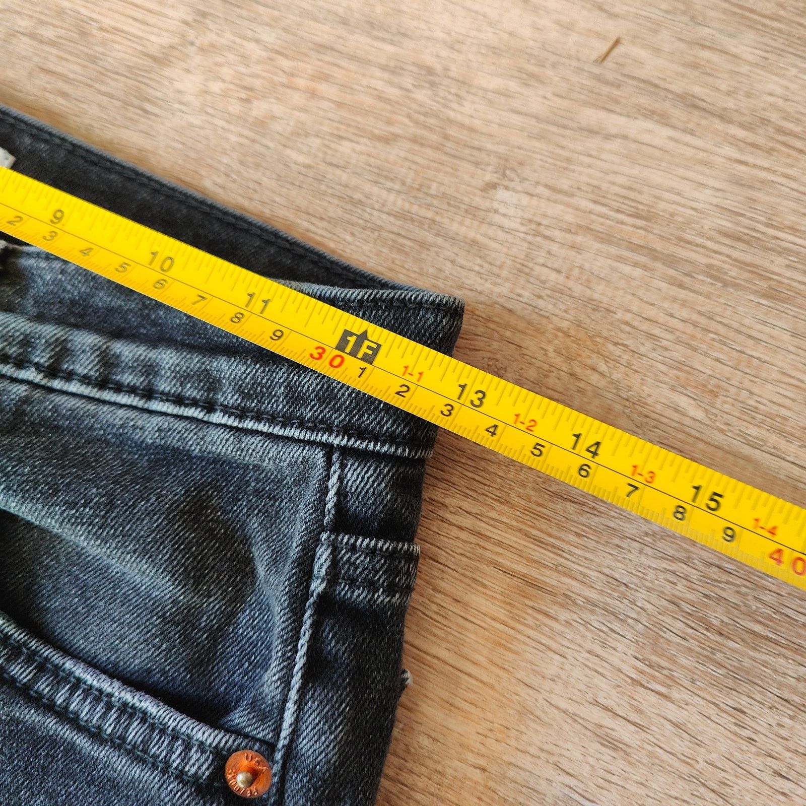RE/DONE Re/Done Originals 70s Straight Jeans Womens 25 Washed Noir Size 25" / US 0 / IT 36 - 13 Thumbnail