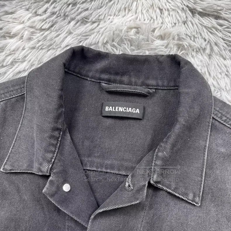 Balenciaga Balenciaga Back Label Embroidered Denim Jacket Size US S / EU 44-46 / 1 - 3 Thumbnail