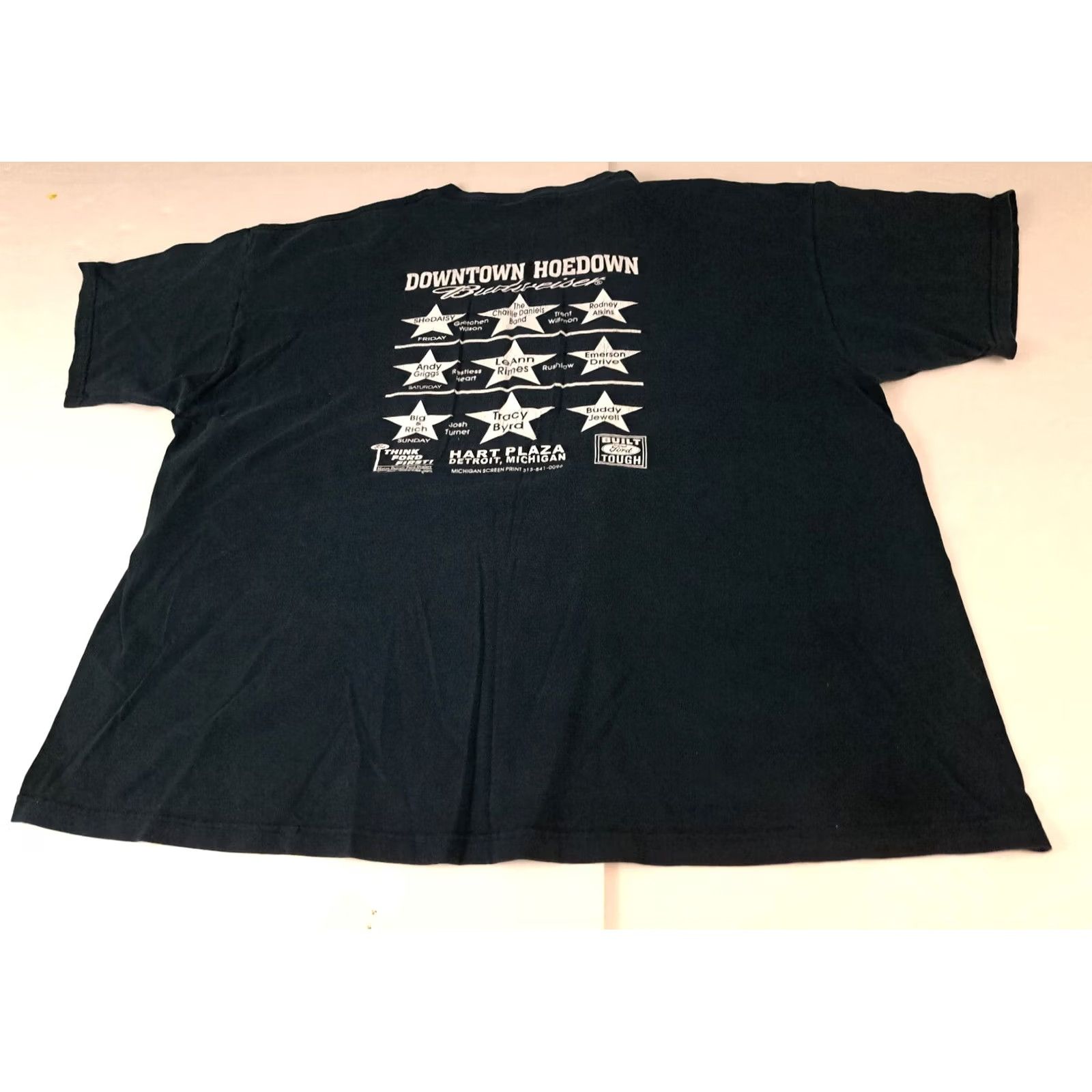 Fruit Of The Loom VINTAGE Downtown Hoedown Detroit 2004 Country Music Show 3XL T-Shirt Black Mens Short Sleeve 3XL Music 2004 Hoedown Detroit Vintage Shirt Size US XXL / EU 58 / 5 - 7 Thumbnail