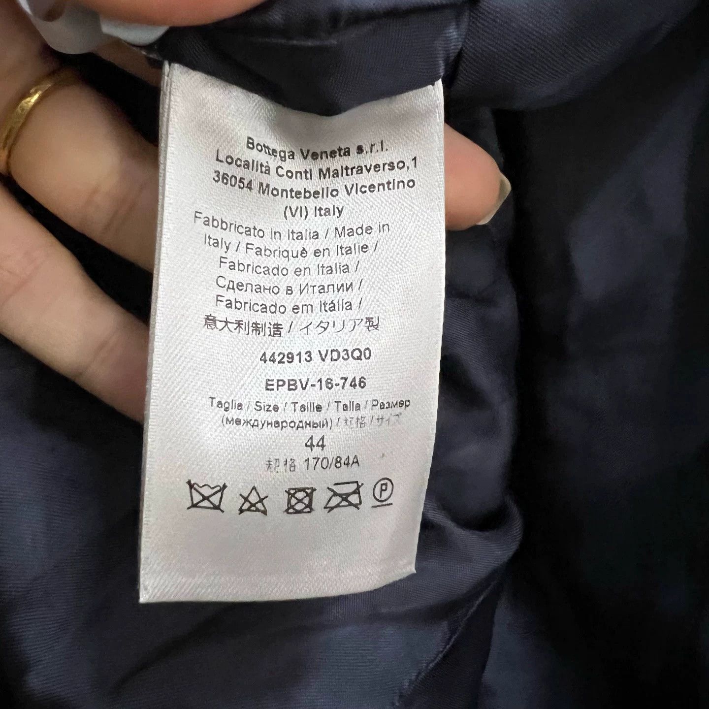 Bottega Veneta Bottega Veneta Navy Double-Breasted Short Coat Size US S / EU 44-46 / 1 - 4 Thumbnail