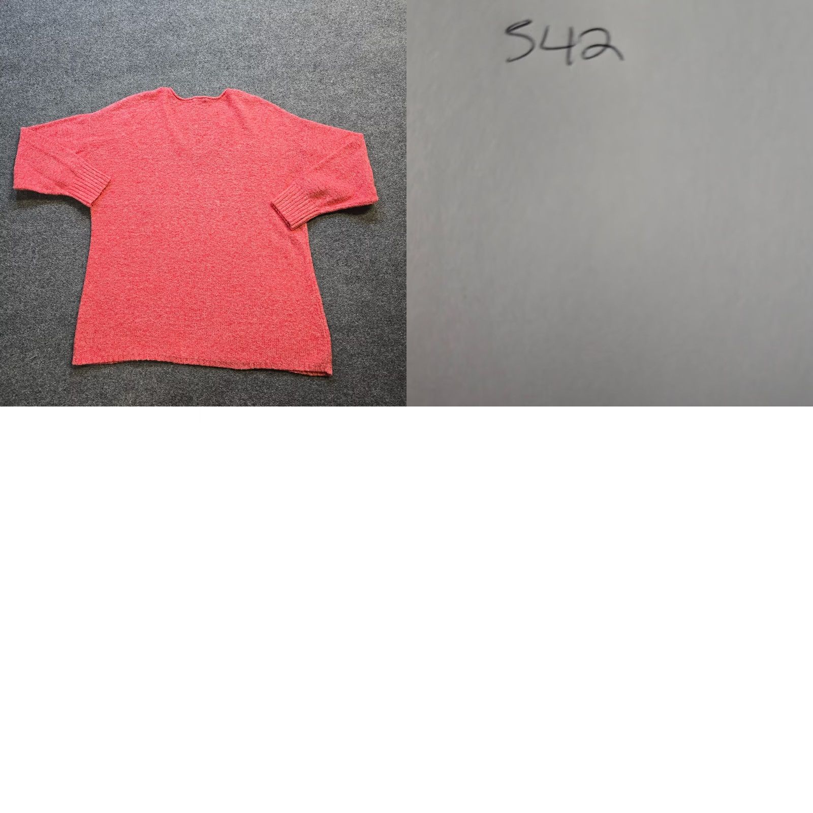 J. Jill J. Jill Sweater Top Womens L Orange Pink V-Neck Long Sleeve Stretch Casual Pullover Knit Shirt Women Size L / US 10 / IT 46 - 8 Thumbnail