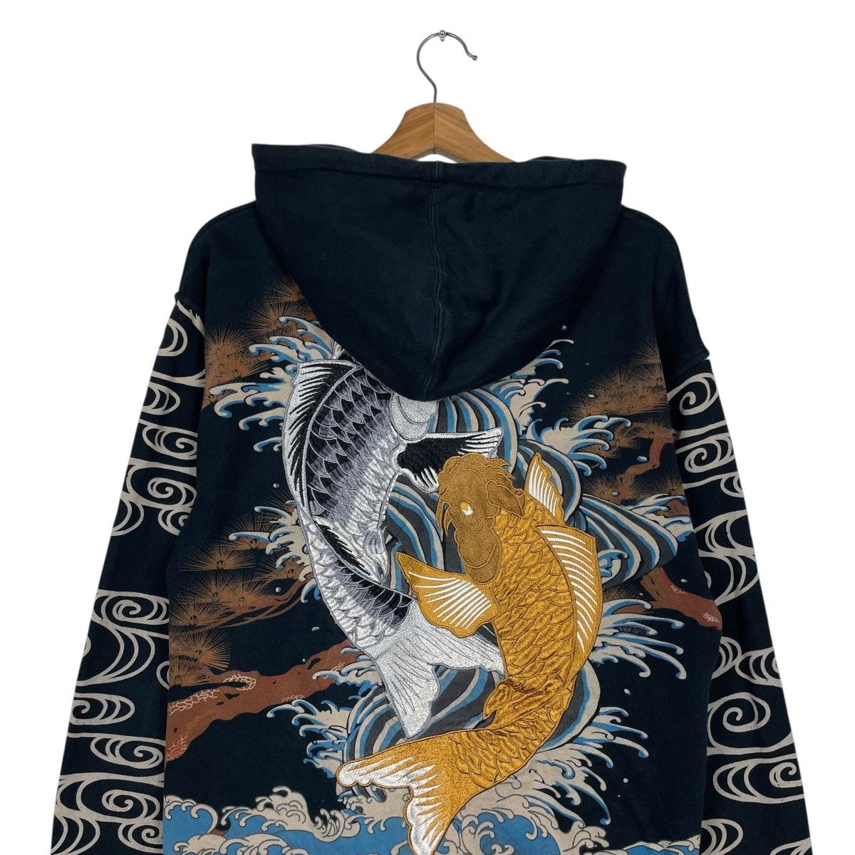 Japanese Brand Japanese Brand Koi Fish Sukajan Zipper Hoodie Size US M / EU 48-50 / 2 - 2 Thumbnail