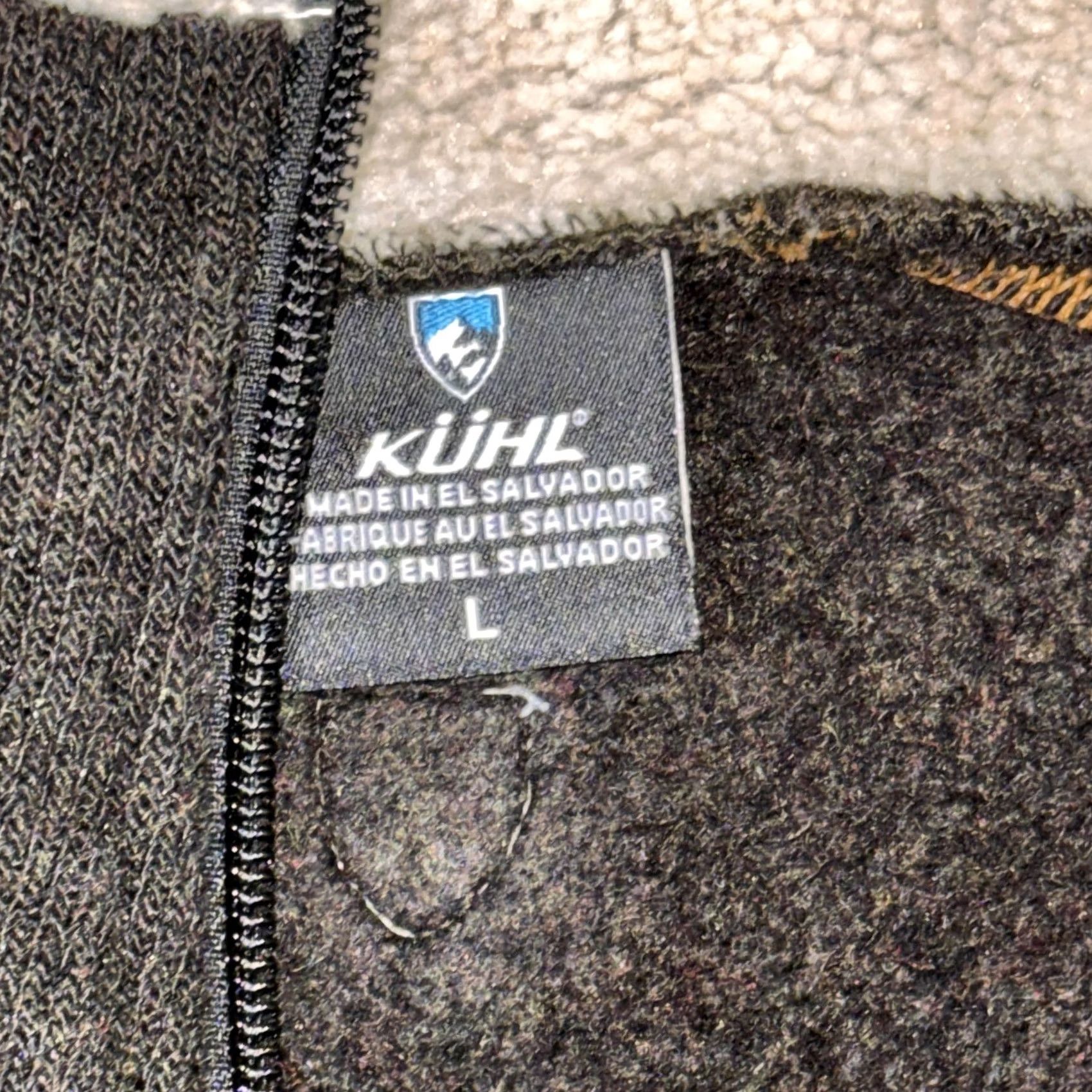 Vintage Kuhl Mens Large Gray Alfpaca Fleece Pullover 1/4 Zip Mock Neck Sweater Size US L / EU 52-54 / 3 - 3 Thumbnail