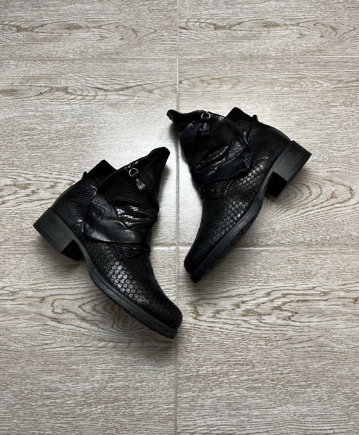 Guidi Python Leather A.S 98 Style Biker Guidi Style Boots 90s Size US 8 / IT 38 - 1 Thumbnail