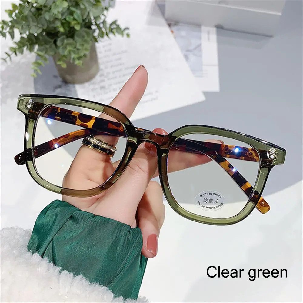 Other Fashion Retro Big Square Frame Blue Light Blocking Glasses Size ONE SIZE - 2 Thumbnail