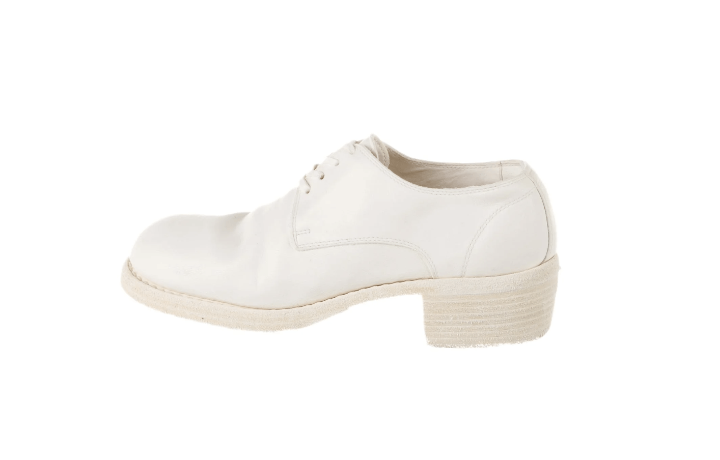 image of Like New Guidi 992Z Women White Derby Shoes (Size 8)