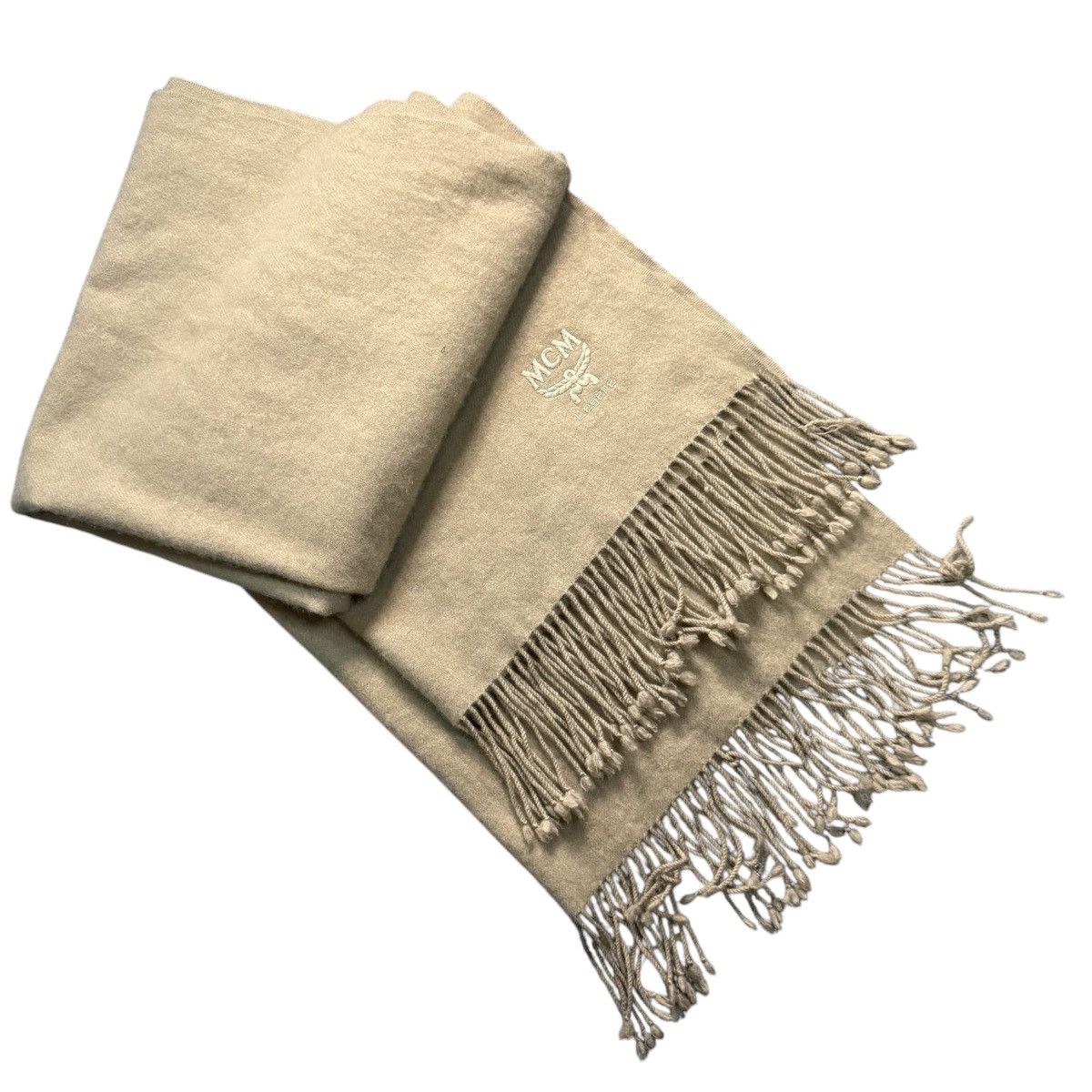 MCM × Vintage MCM Pashmina Wool Crazy Big Scarf Muffler Neckwear Size ONE SIZE - 1 Thumbnail