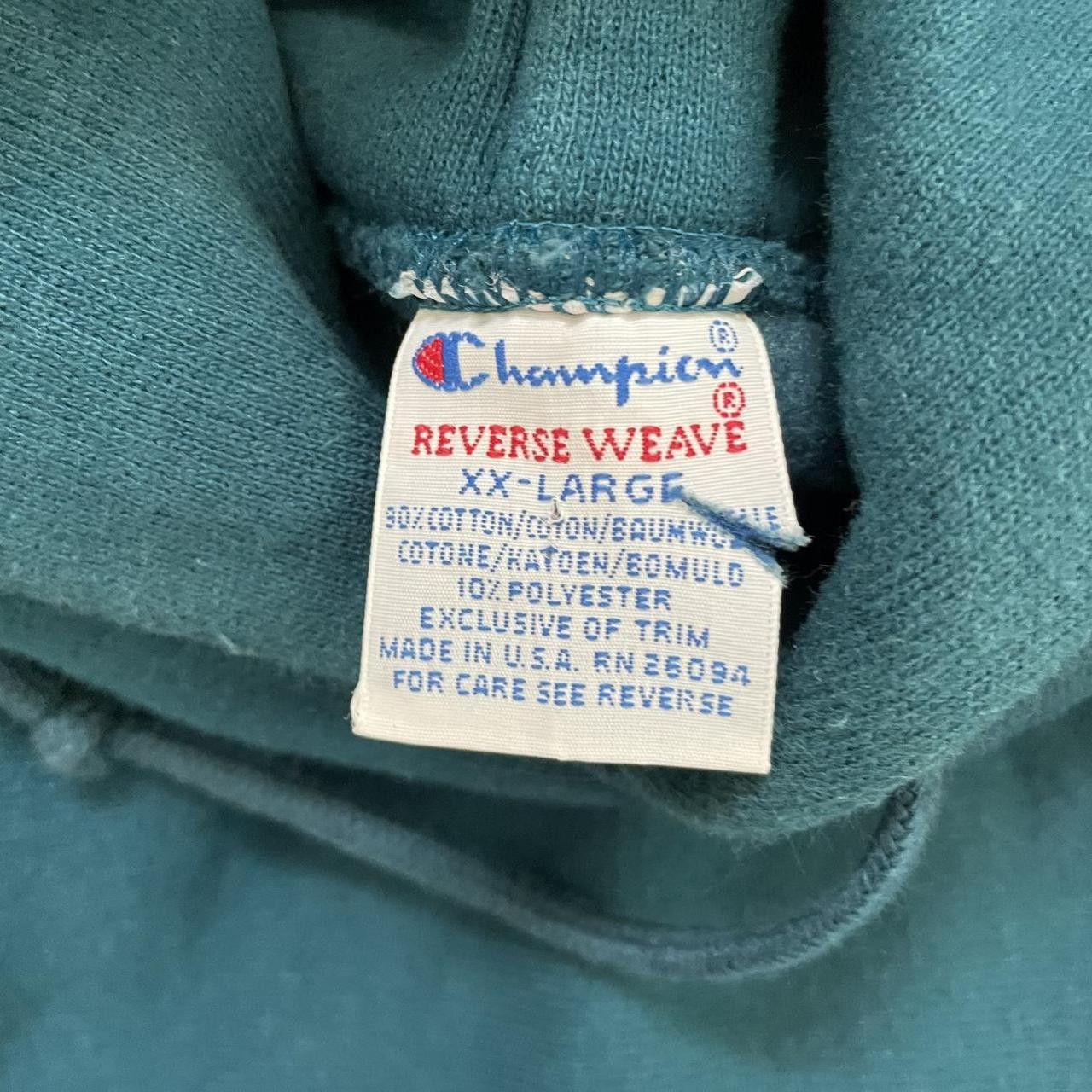 Champion × Vintage Rare Champion 90s Vintage USA Made L Embroidered Tag Hoodie Size US XXL / EU 58 / 5 - 4 Thumbnail
