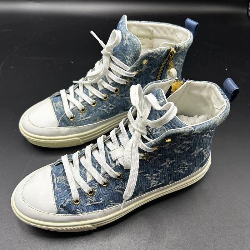 Louis Vuitton Louis Vuitton Stellar Blue High-Top Sneakers 0079 Size US 6.5 / EU 39-40 - 1 Thumbnail