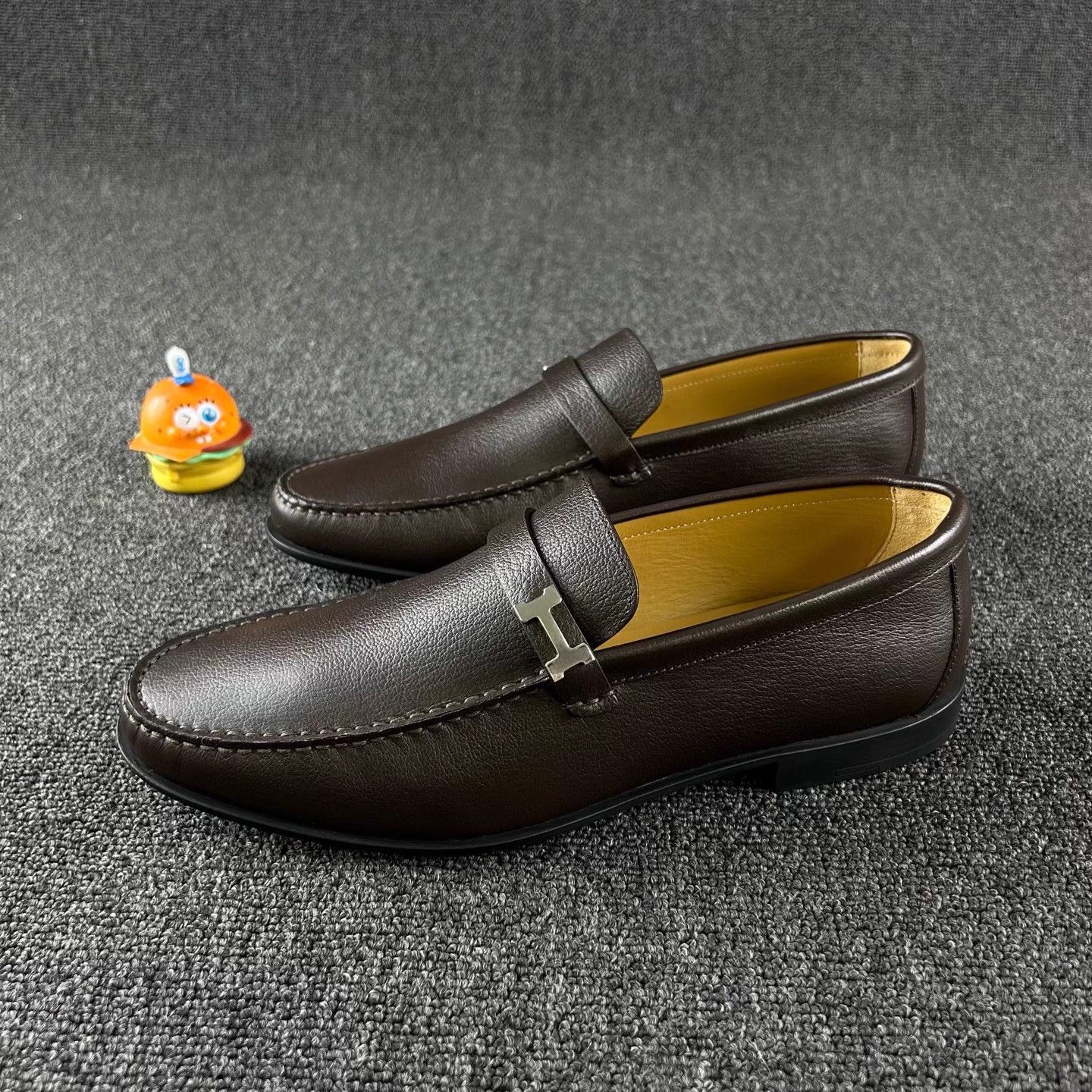 Hermes Hermes Vintage Brown Dress Shoes Silver Buckle Size 42 Size US 9 / EU 42 - 1 Thumbnail