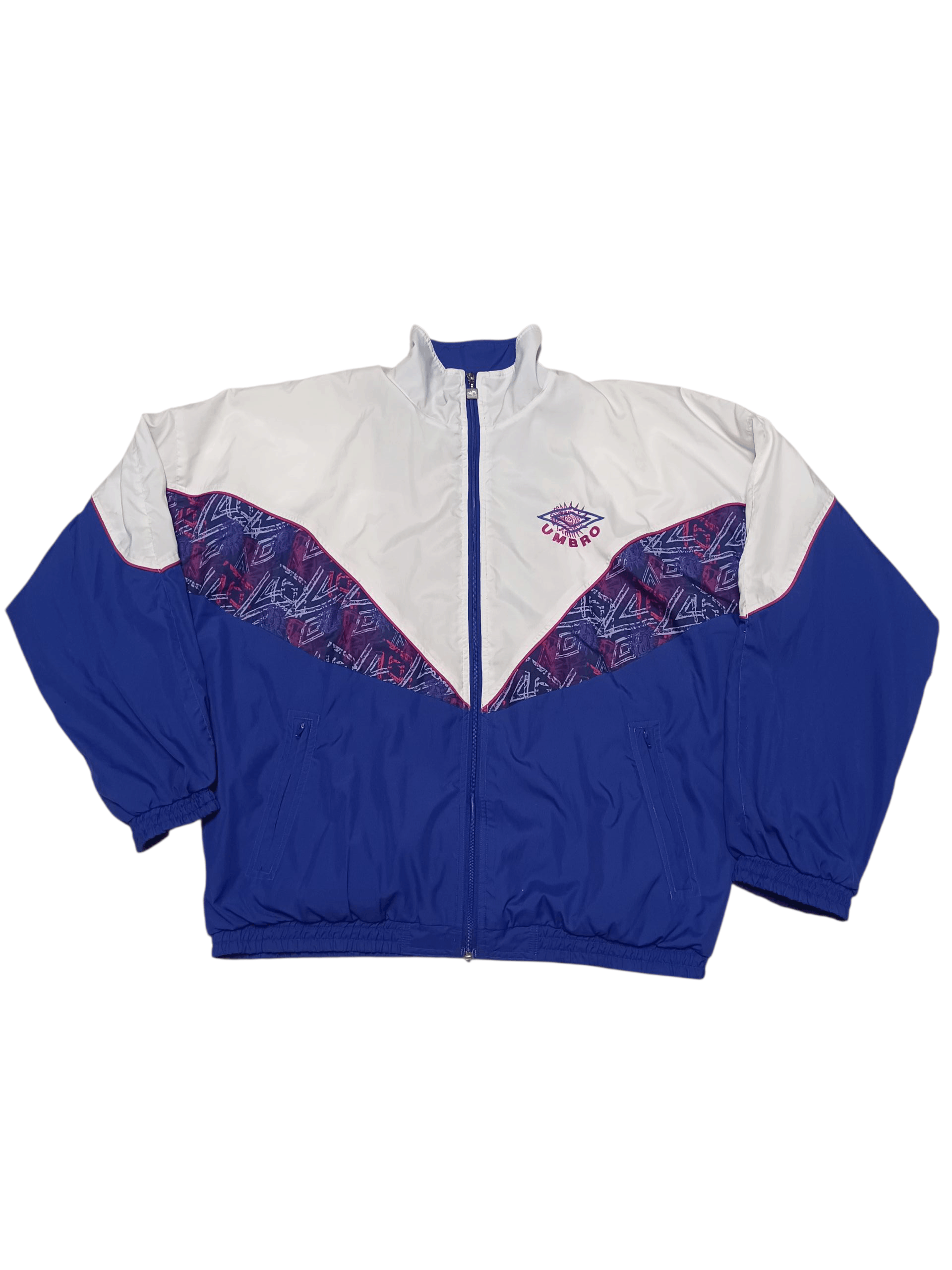 Umbro UMBRO VINTAGE NYLON FIRE DRILL JACKET SPORTSWEAR 90S Size US XL / EU 56 / 4 - 1 Thumbnail