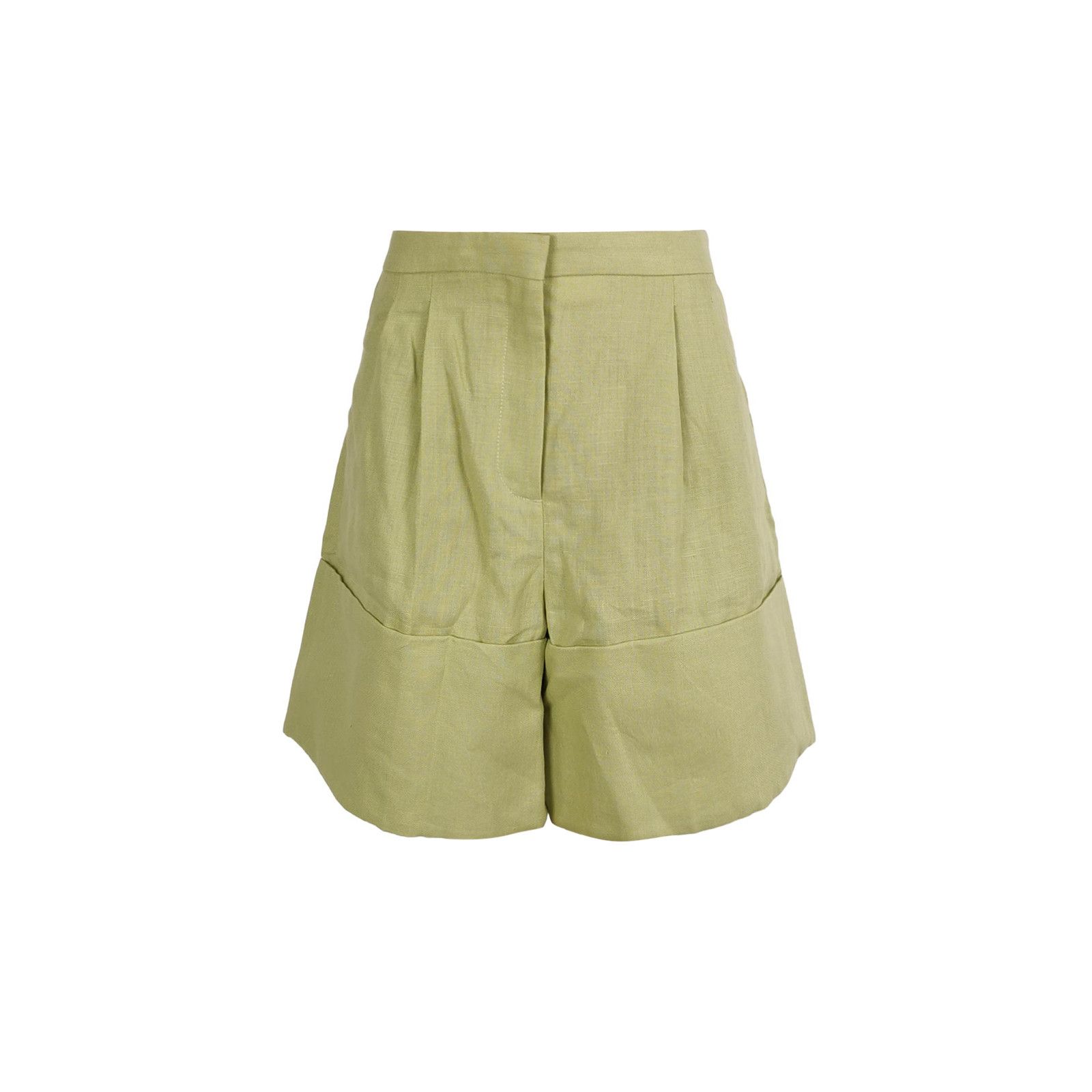 Burberry Linen Pleated Shorts Us 4 in Green, Women's (Size 27)
