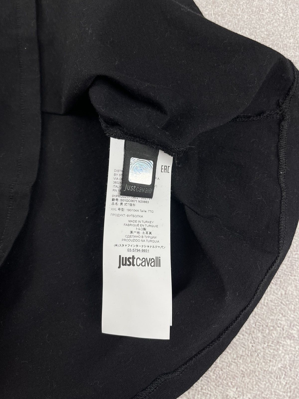 Just Cavalli × Roberto Cavalli Just Cavalli Regular Fit Logo T-Shirt Size US XXL / EU 58 / 5 - 7 Thumbnail