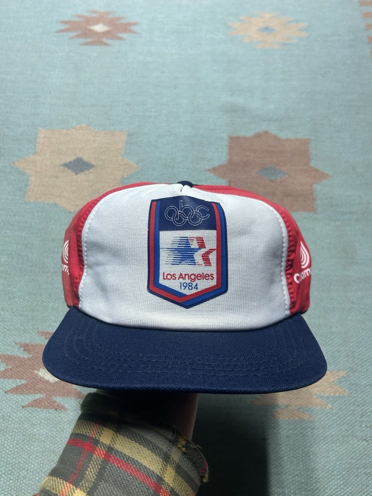 Vintage 80s trucker hat 1984 Olympics Los Angeles California champio Size ONE SIZE - 2 Thumbnail