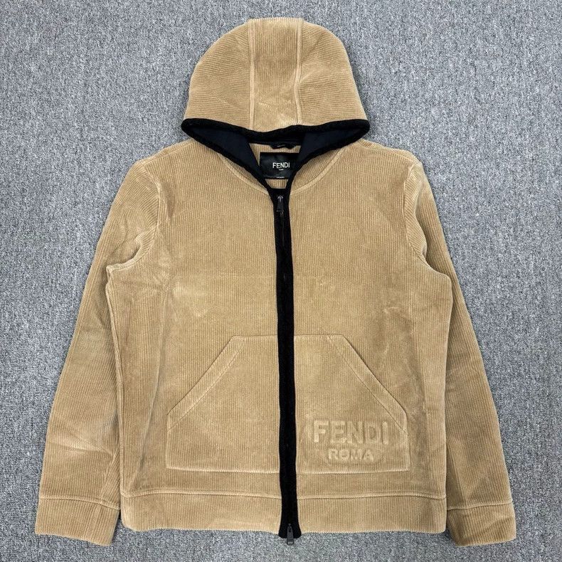 Fendi Corduroy Logo Zip Jacket - dmc