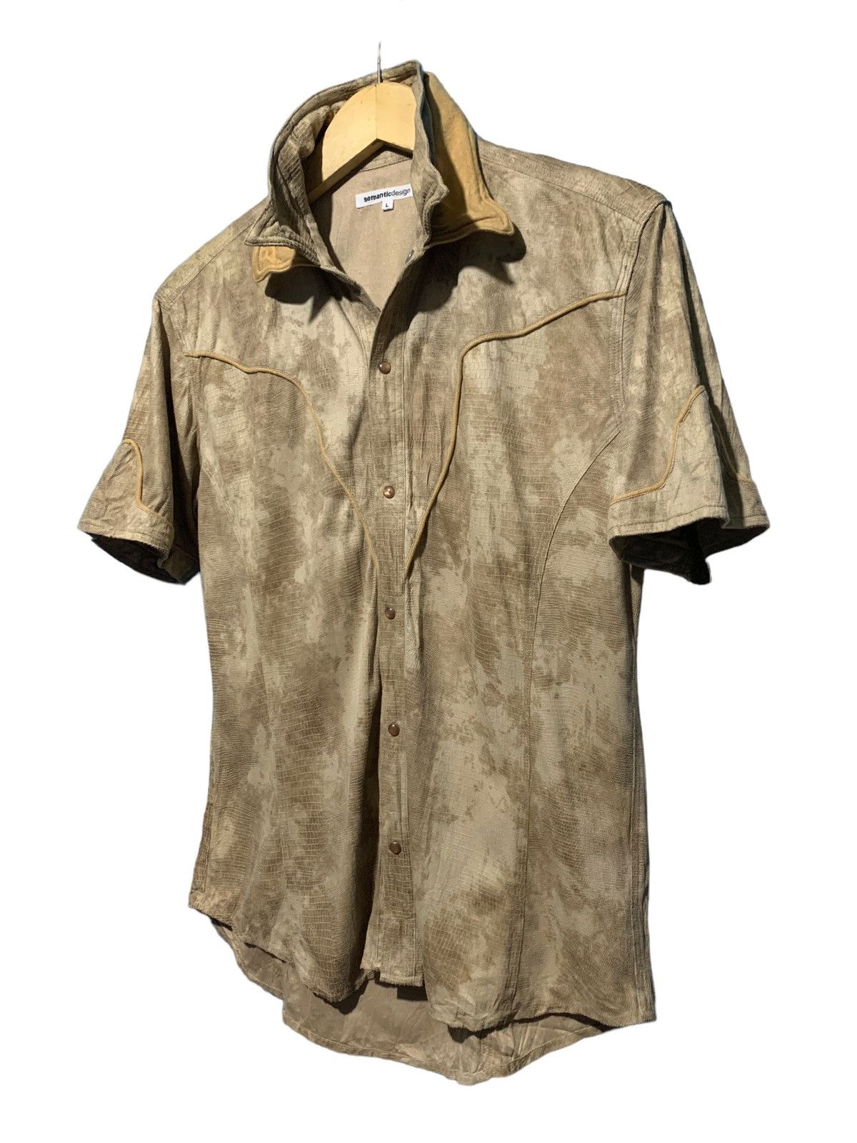If Six Was Nine Semantic Design snakeskin texture double collar shirt Size US M / EU 48-50 / 2 - 3 Thumbnail