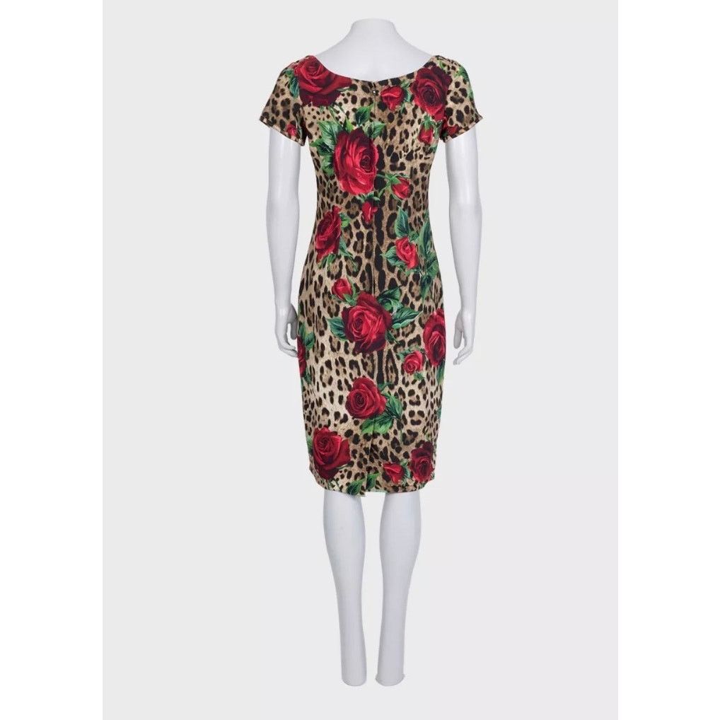Dolce & Gabbana Dolce & Gabbana Floral Print Fitted Dress - Size IT44/L Size M / US 6-8 / IT 42-44 - 3 Thumbnail