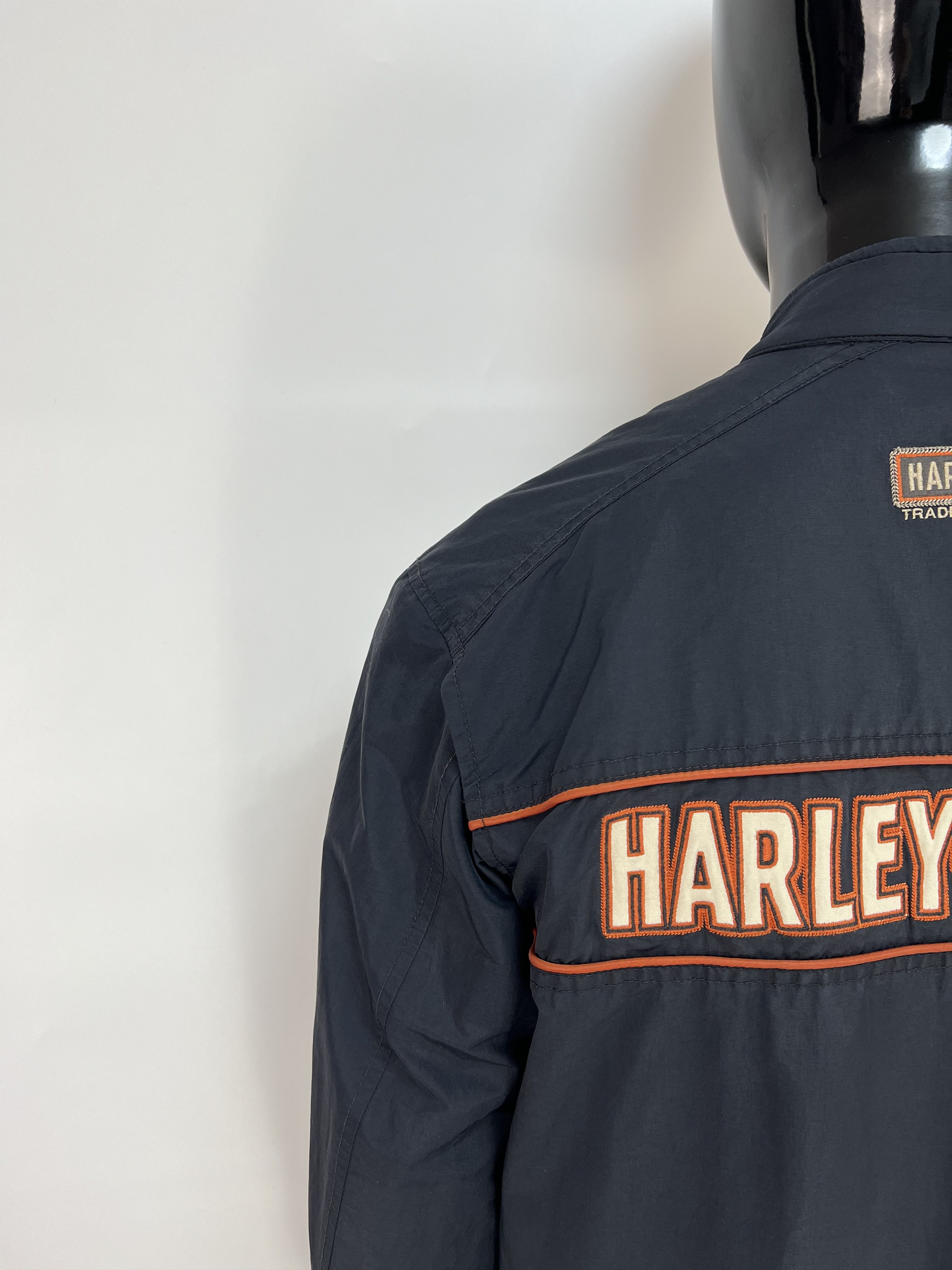 Harley Davidson Harley Davidson Full Zip Nylon Biker Jacket Racing Moto Size US L / EU 52-54 / 3 - 12 Thumbnail
