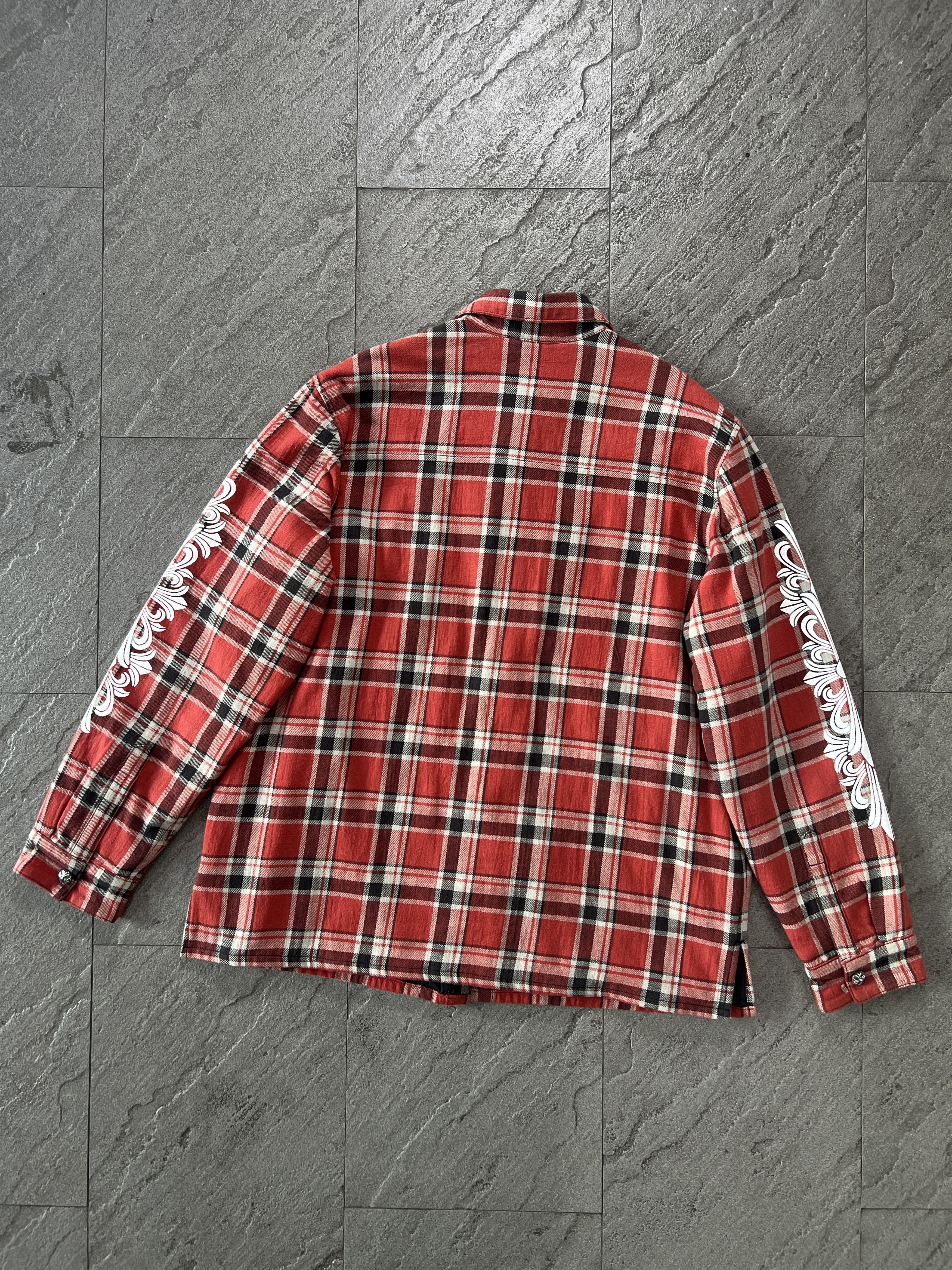 Chrome Hearts Chrome Hearts Red Plaid Cross Flannel Jacket XL Size US XL / EU 56 / 4 - 2 Thumbnail