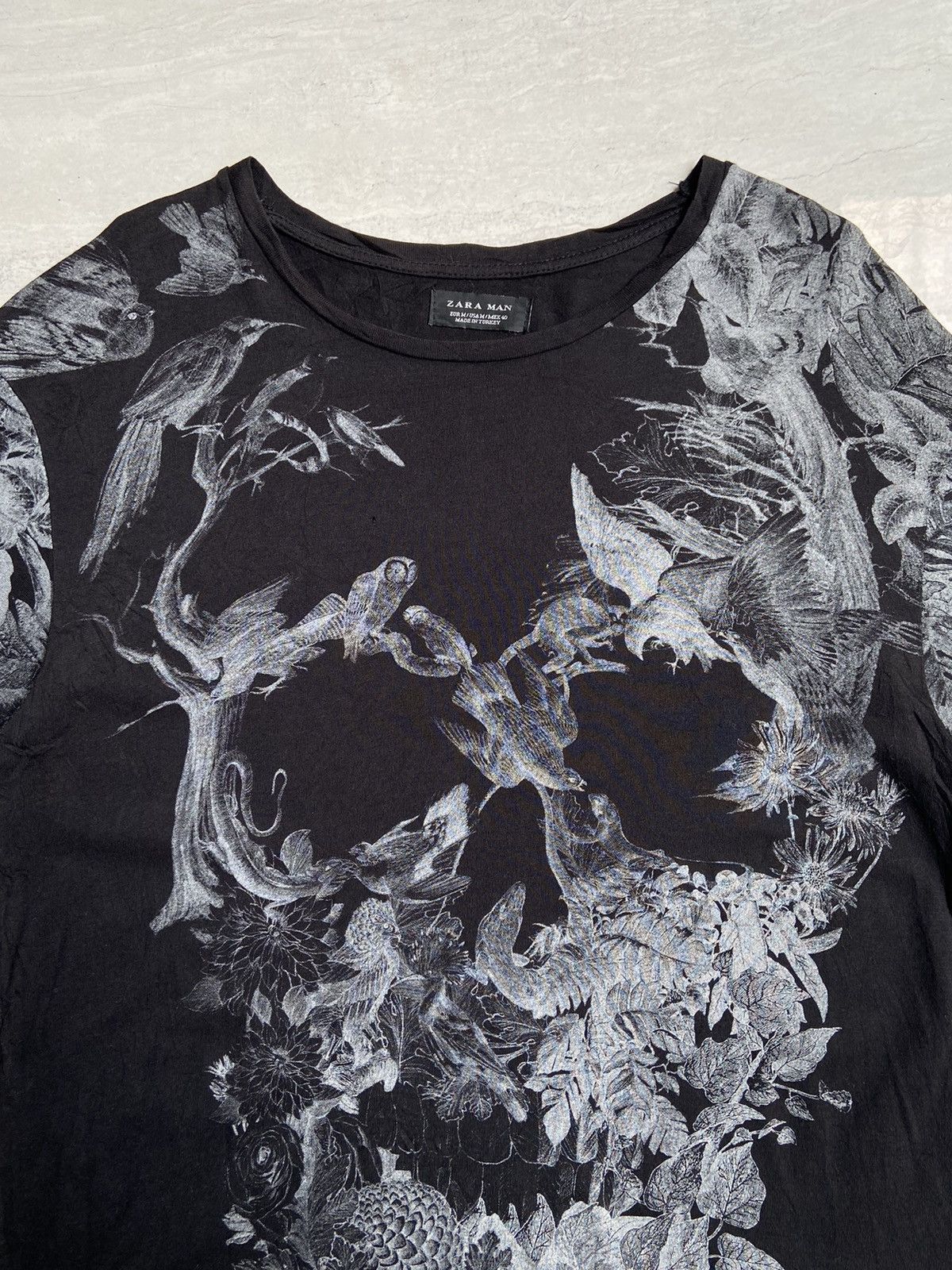 Zara ZARA MAN Black Motive T-shirt Size US S / EU 44-46 / 1 - 8 Thumbnail
