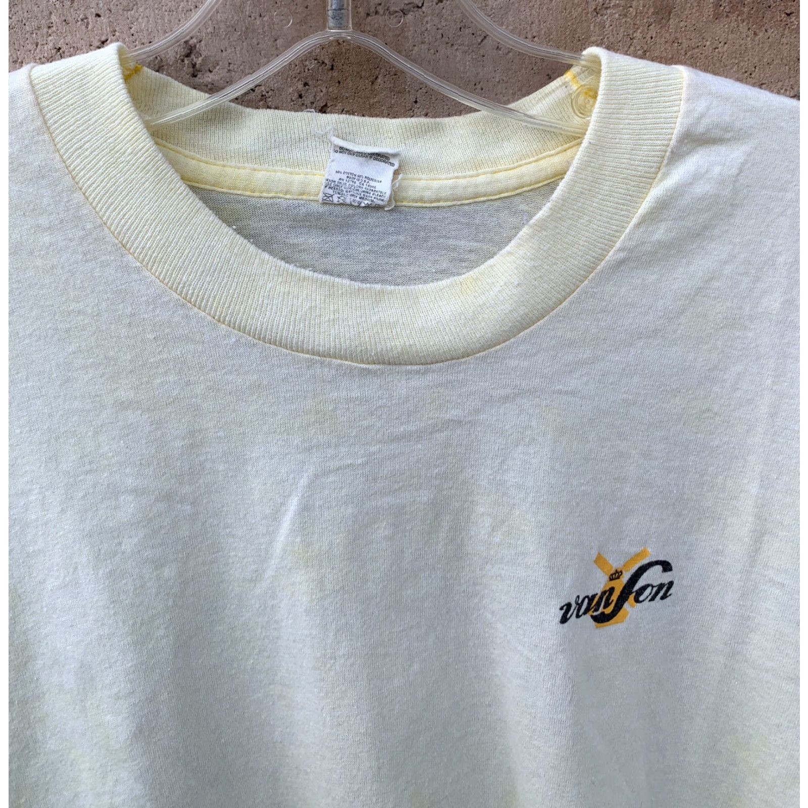 Vintage VINTAGE Screen Stars T Shirt Graphic Tee Short Sleeve XL Unisex Yellow 1980s Windmill Graphic Shirt Size US XL / EU 56 / 4 - 3 Thumbnail