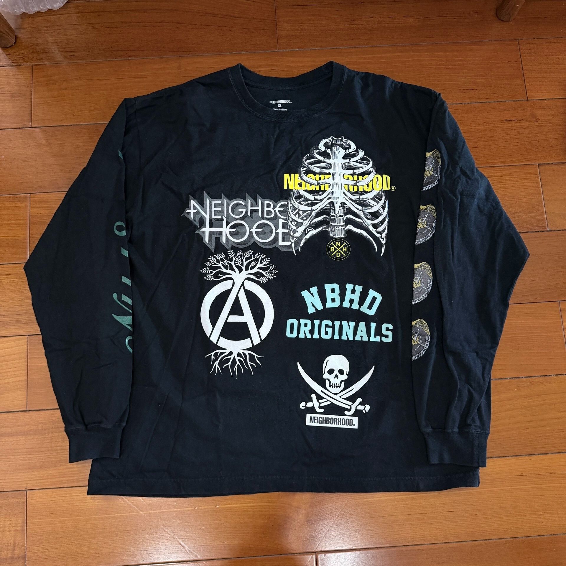 Neighborhood Neighborhood NBHD Skeleton Graffiti Longsleeve Size US XL / EU 56 / 4 - 1 Thumbnail