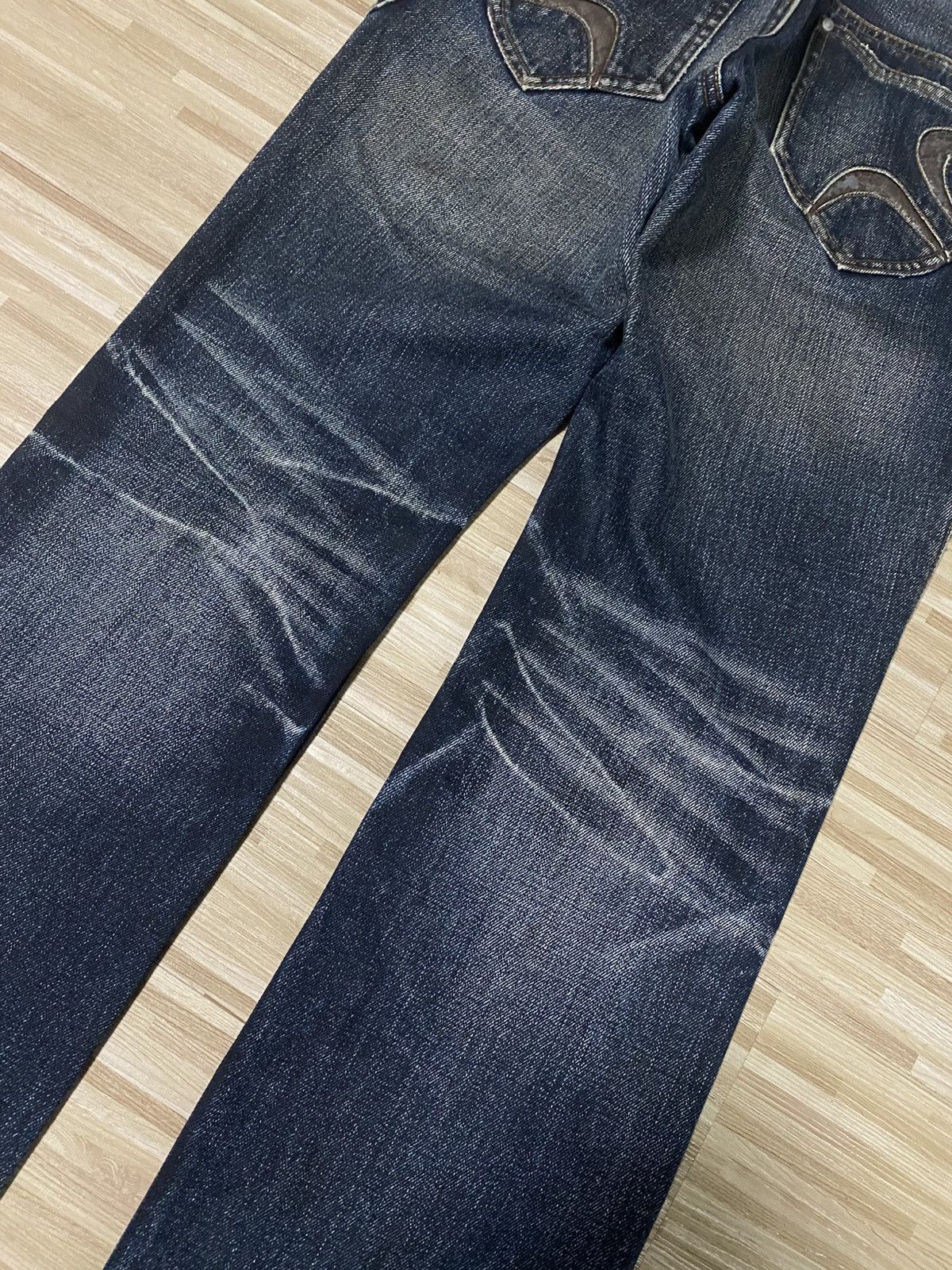 Japanese Brand 💥FLARE 90s BY N.C.F.M WASHED DISTRESS JEANS Size US 30 / EU 46 - 16 Thumbnail